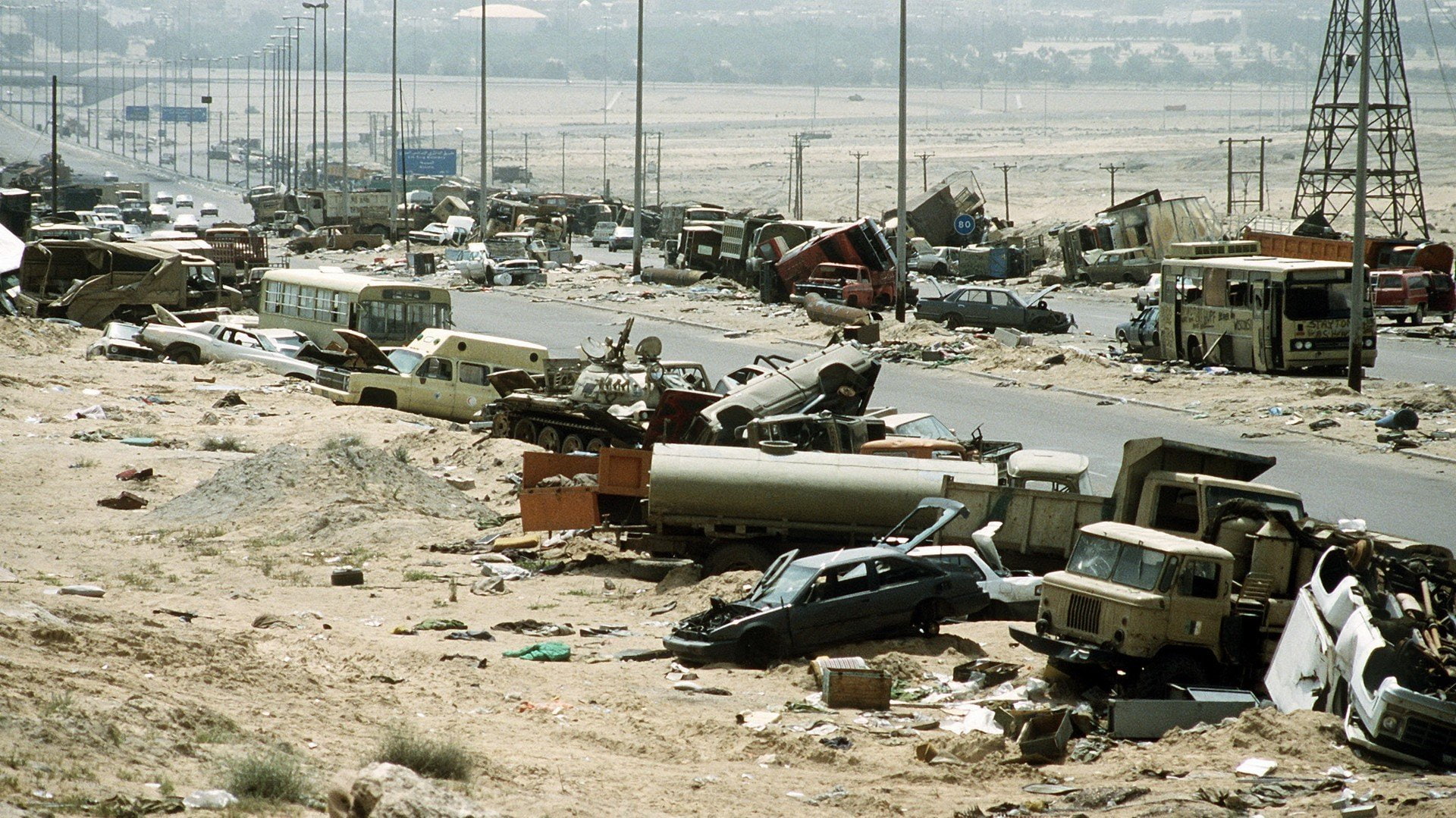 Buses, Highway of Death, Iraq
