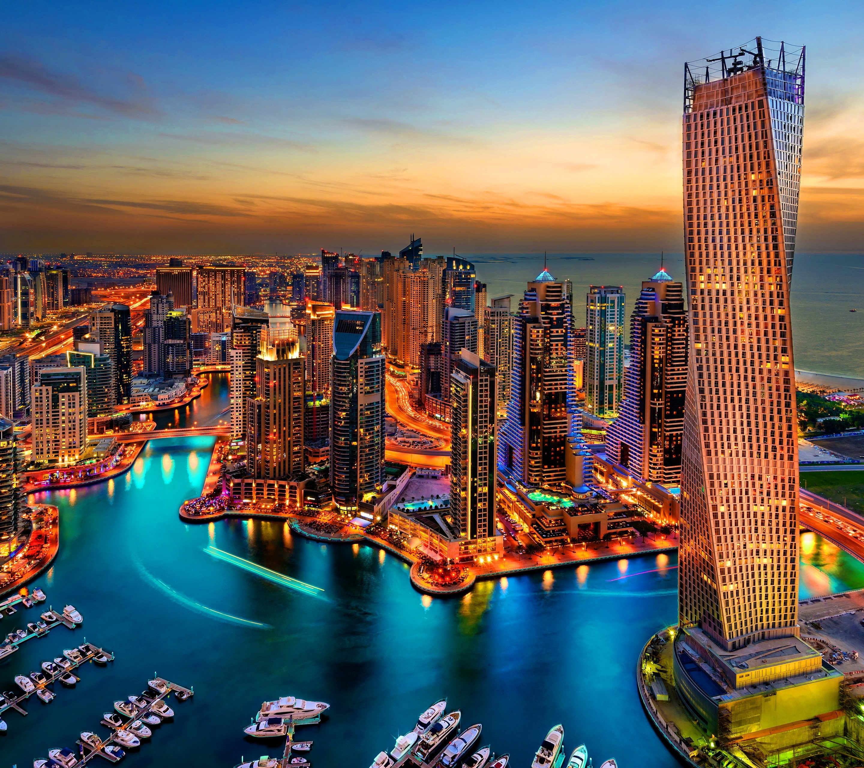 Dubai Marina, 4k, hd, city