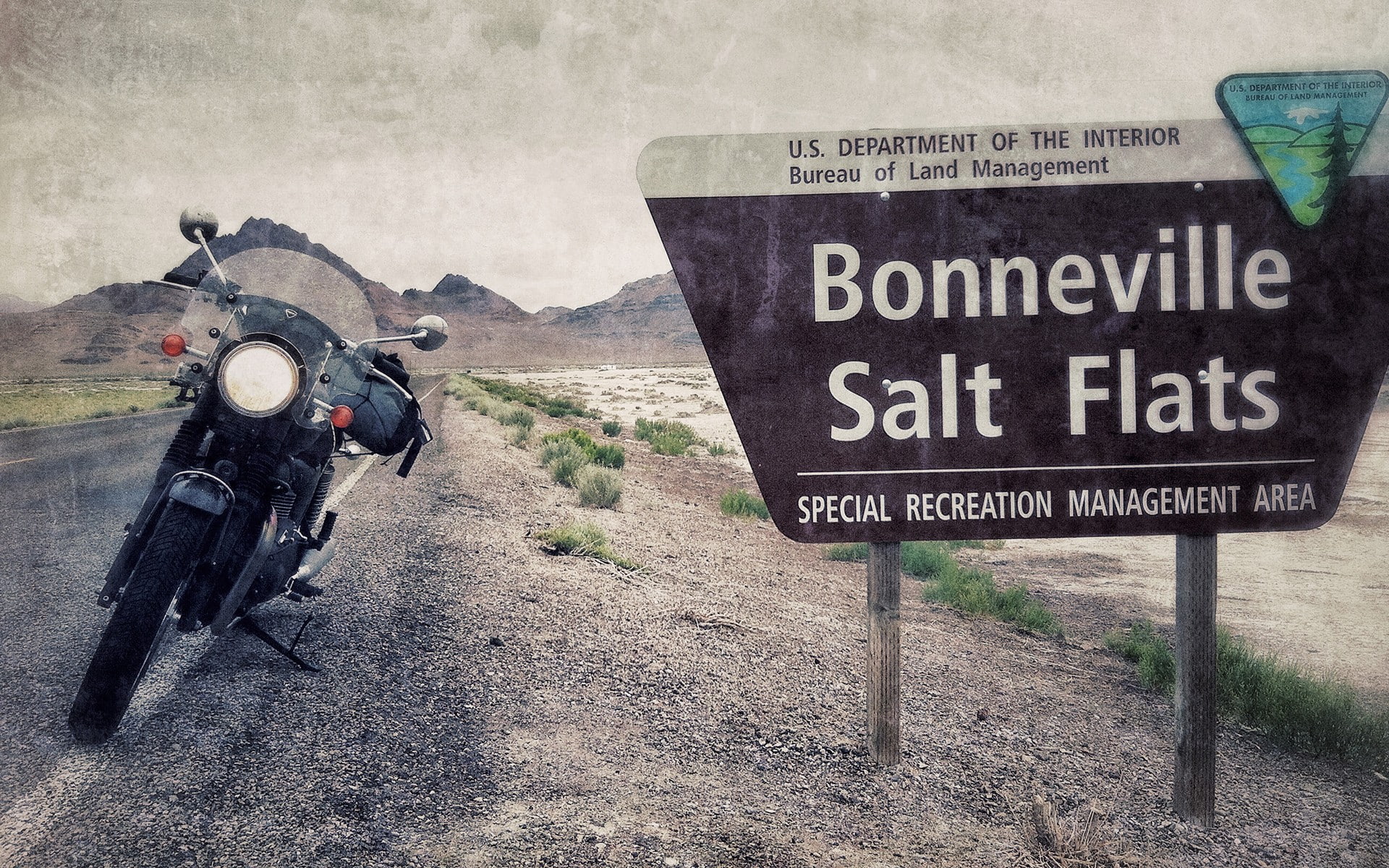 landscape, USA, Utah, signs, road, motorcycle