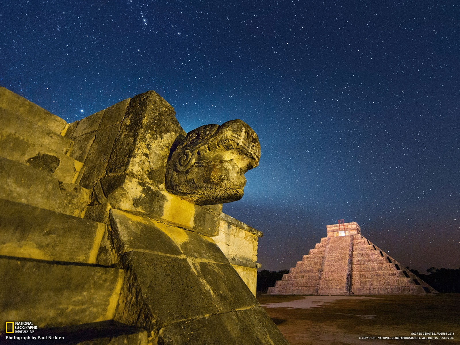 Chichen Itza Pyramid-2013 National Geographic Wall.., ancient structure wallpaper