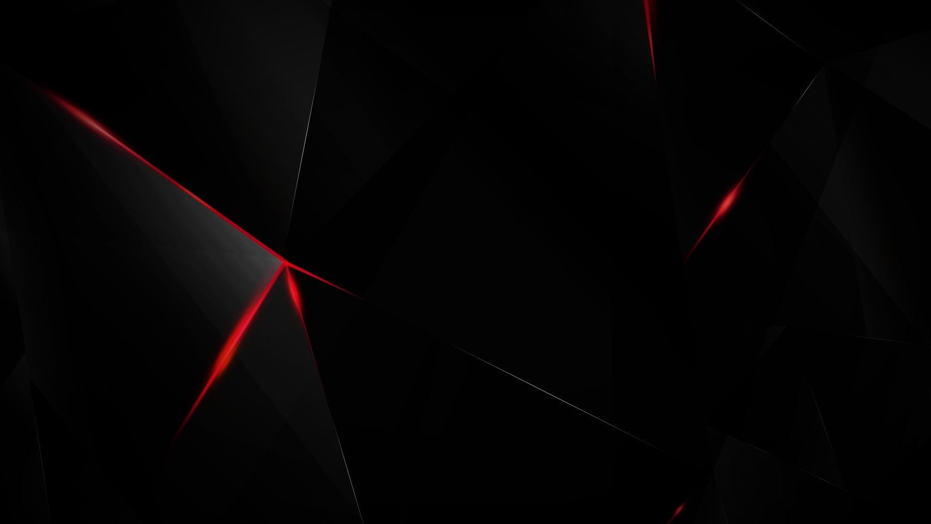 dark, 3D, red, shards, black, glass, abstract