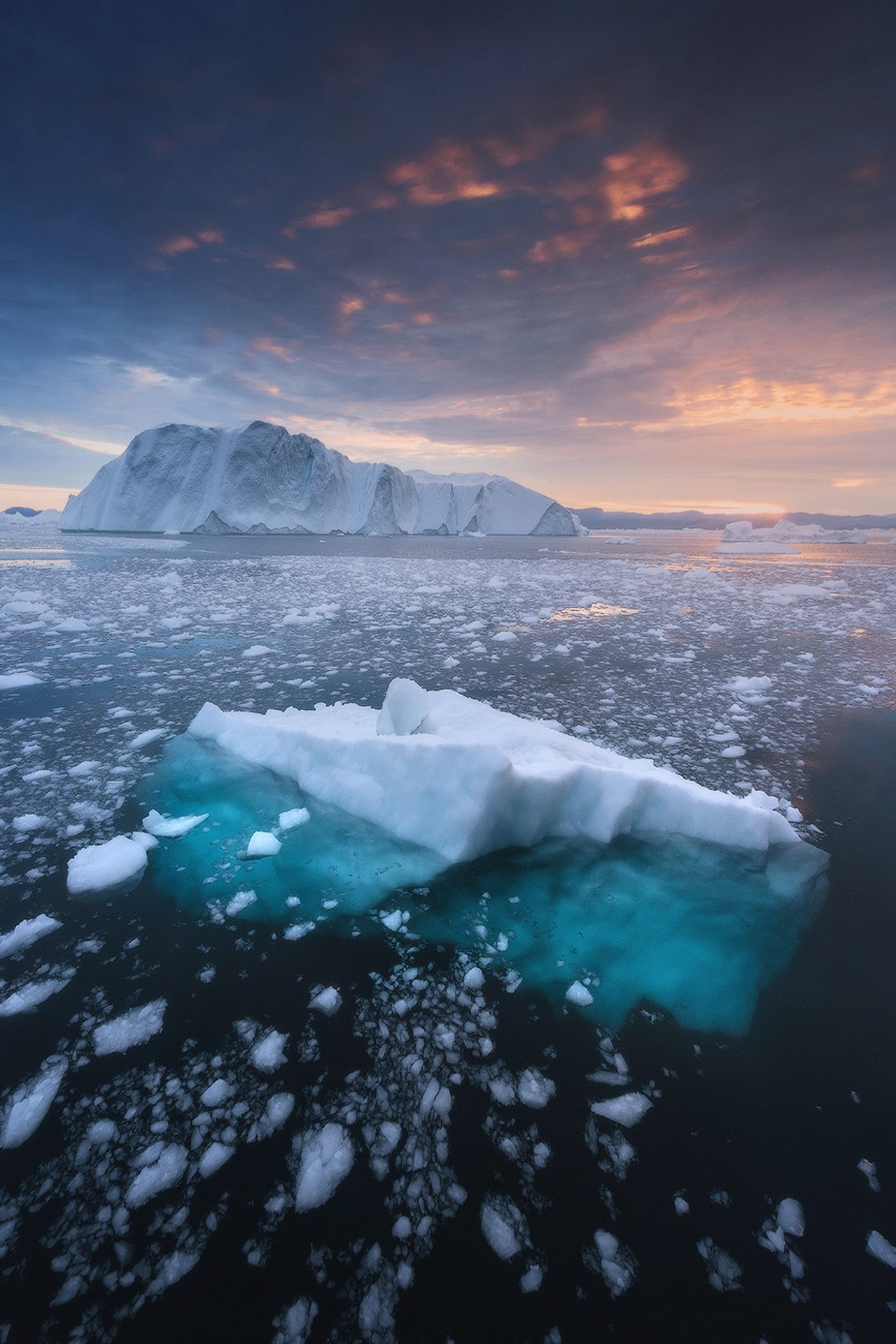 iceberg, nature, cold temperature, snow, winter, sky, frozen