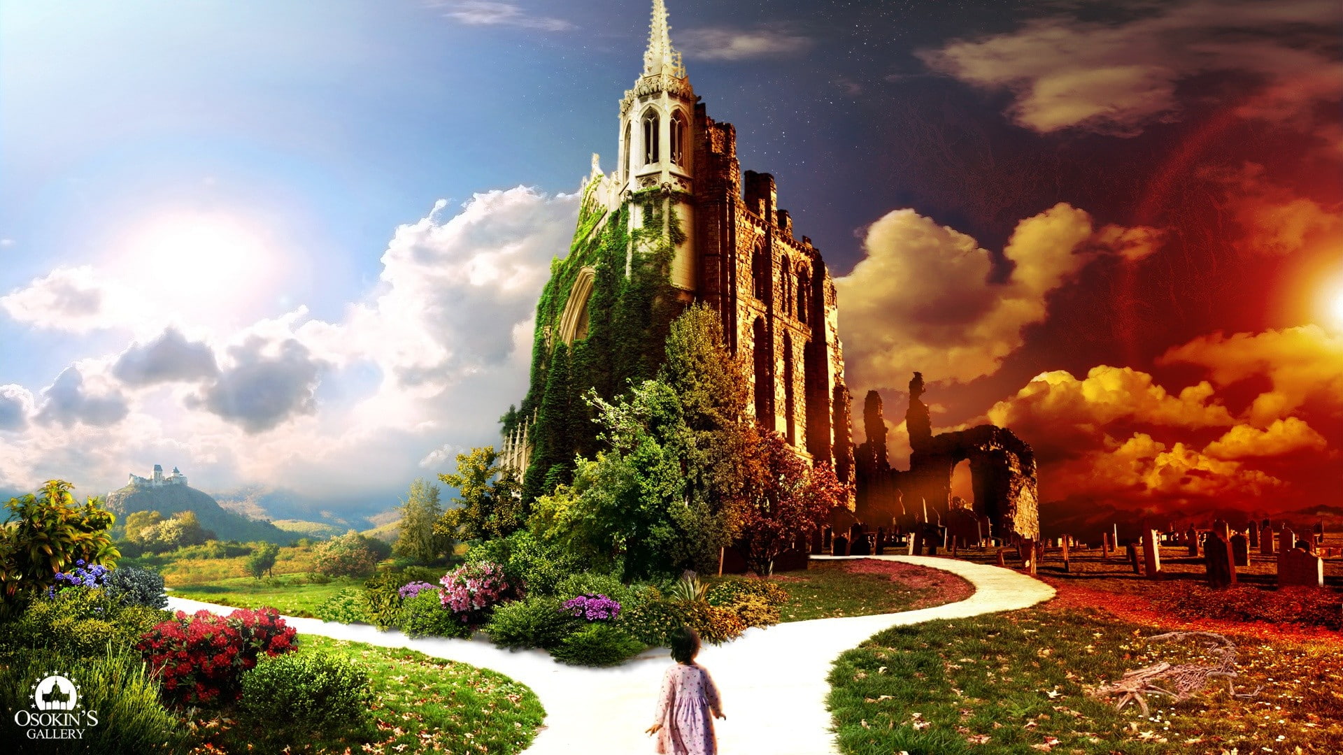 castle, path