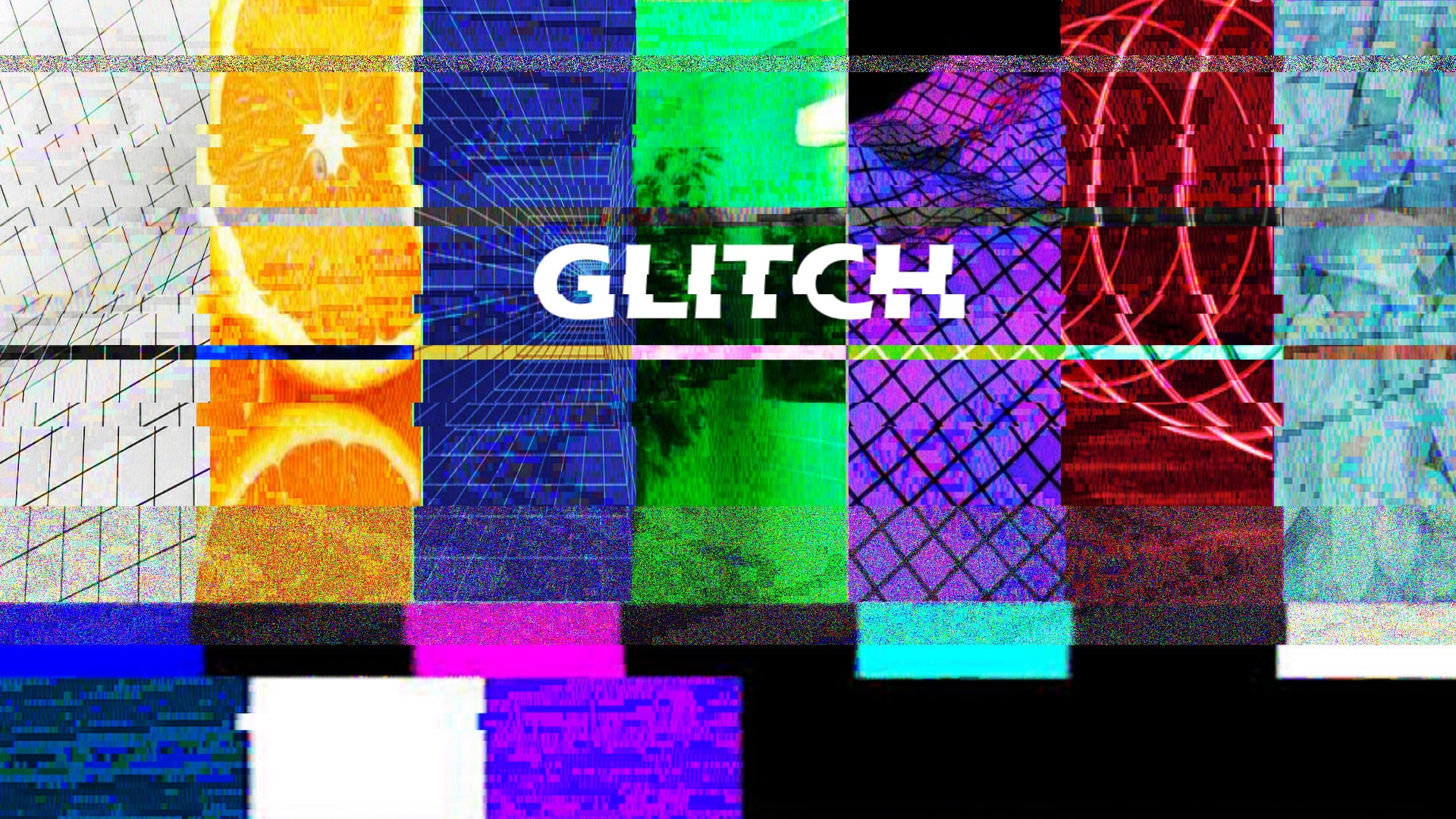 glitch art, colorful, vaporwave