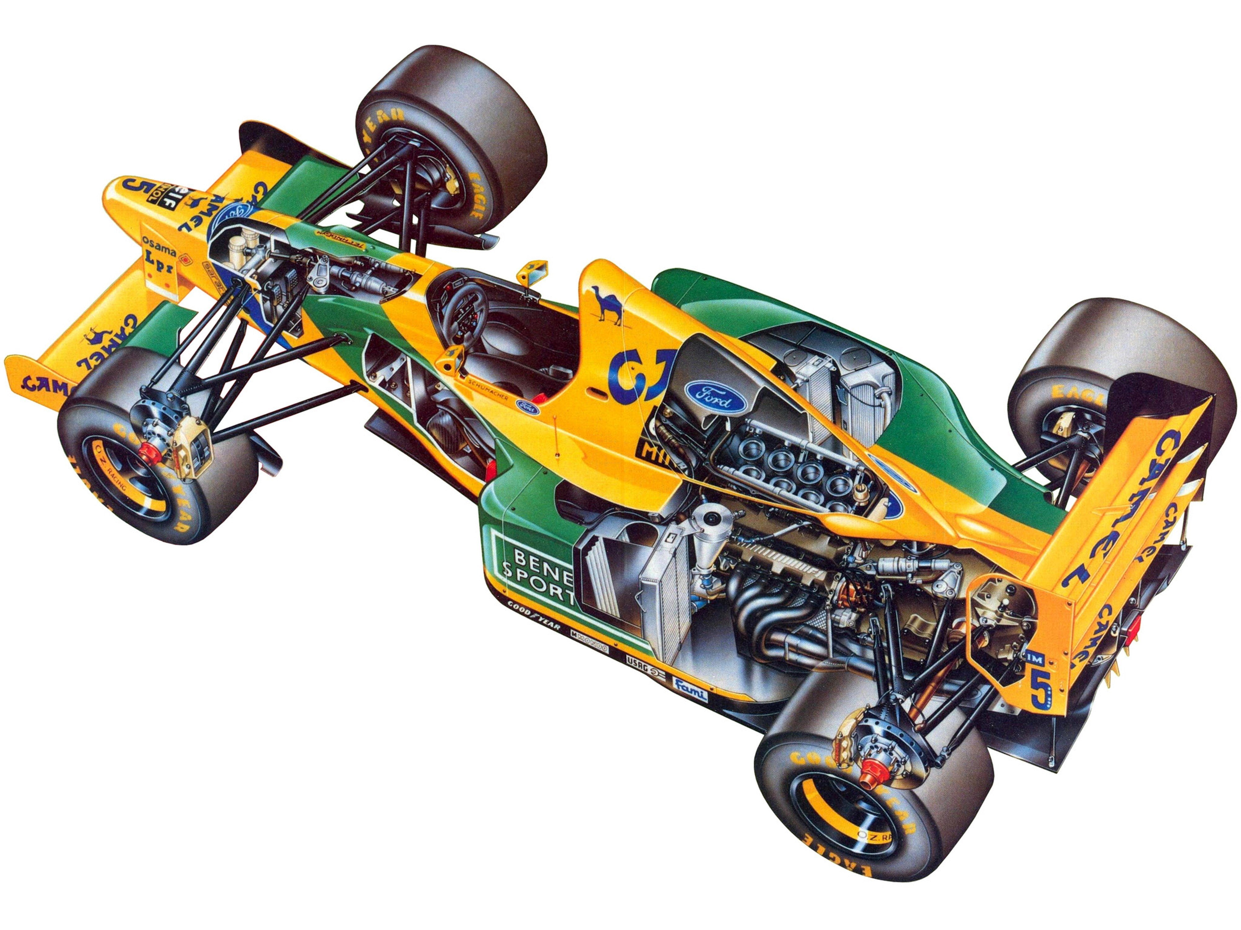 1993, 4000x3000, benetton, car, formula 1, race, racing, supercar