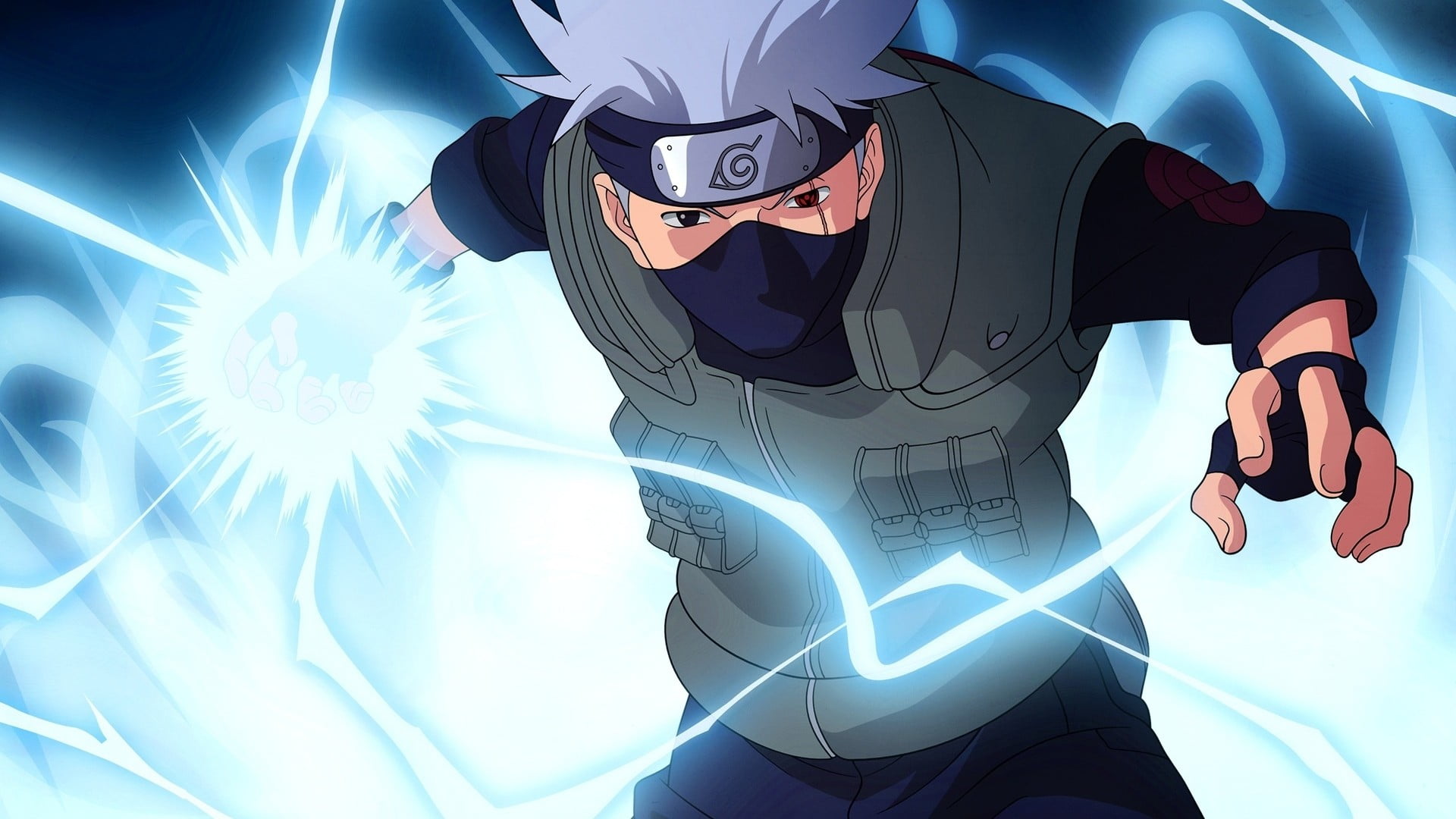 Kakashi Lightning Blade wallpaper, Naruto Shippuuden, anime, manga