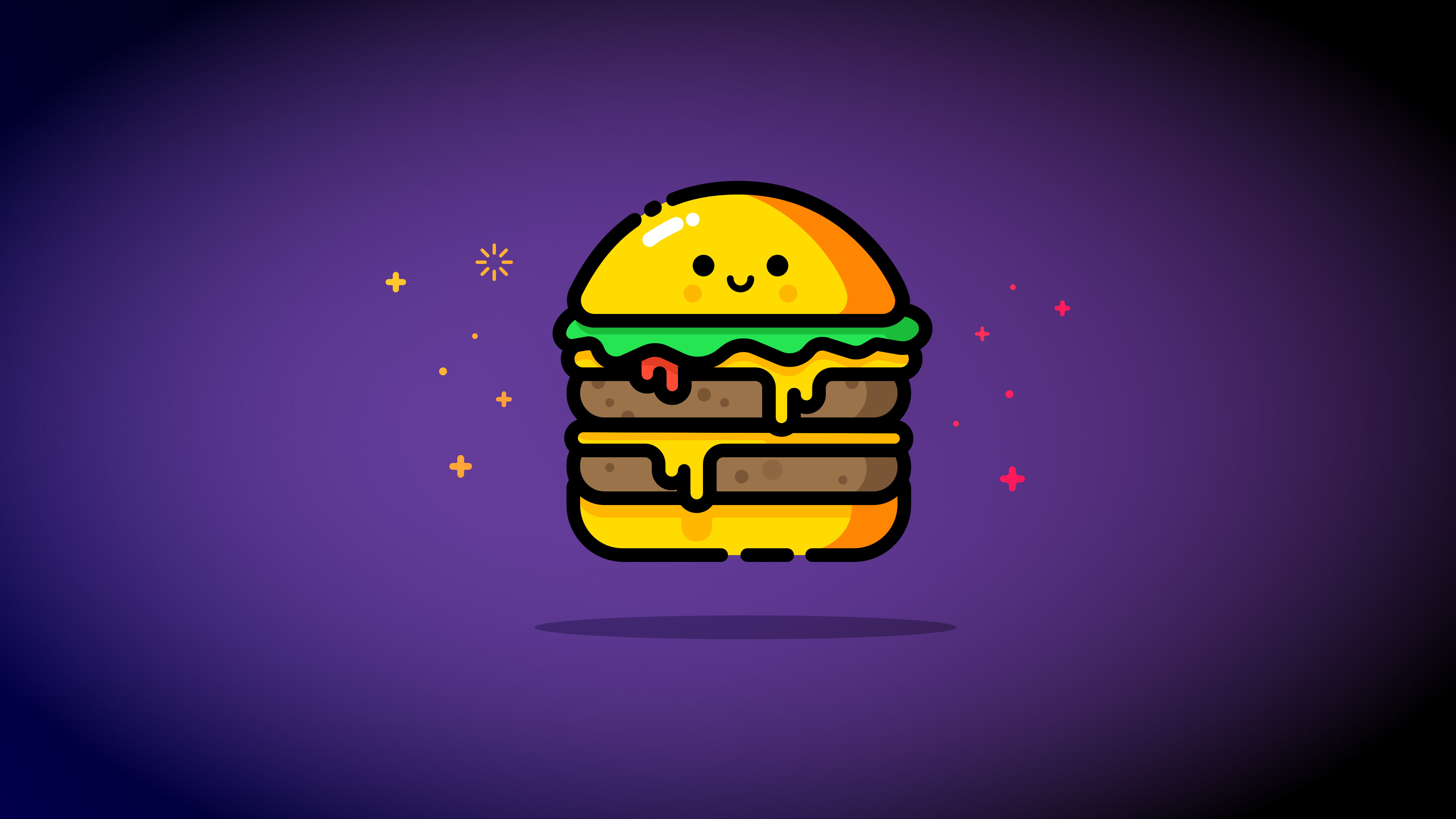 burger, minimalism, minimalist, hd, 4k, 5k, deviantart