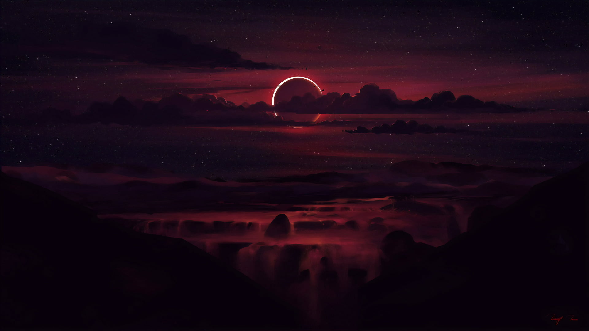 artwork, solar eclipse
