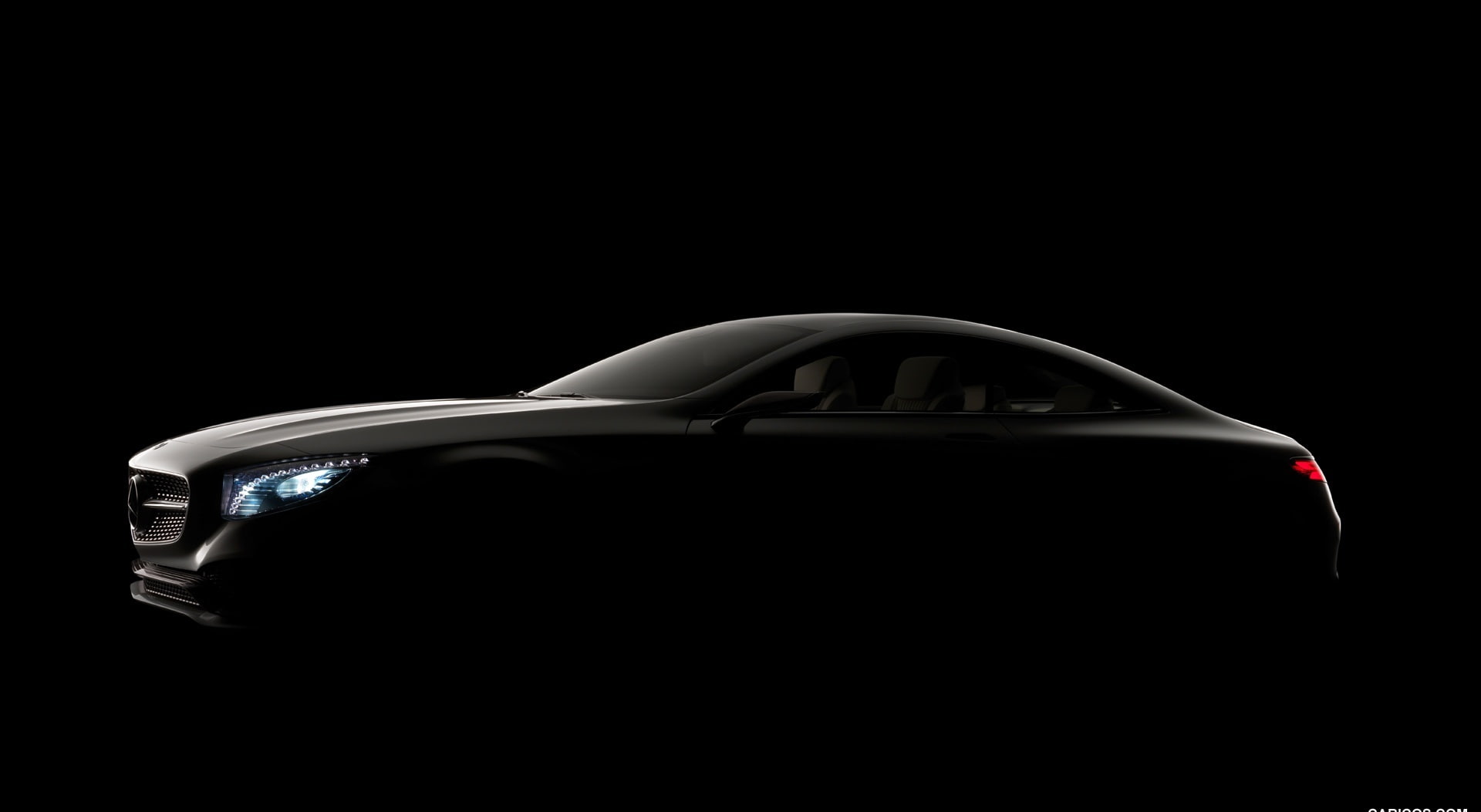 Mercedes Benz S Class Coupe Concept, black coupe ], Aero, car