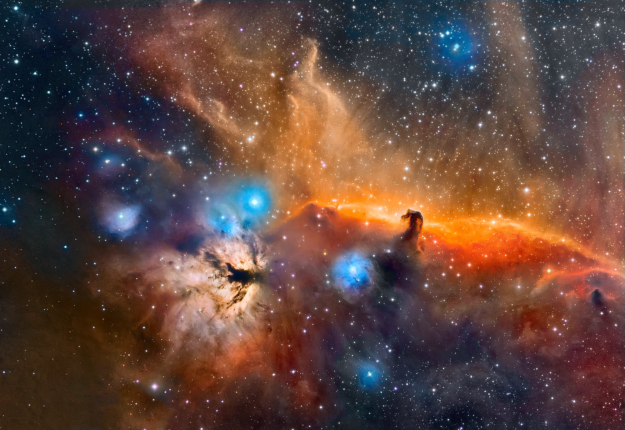 Free download  HD wallpaper: galaxy digital wallpaper, space, stars, The Horse Head nebula in 