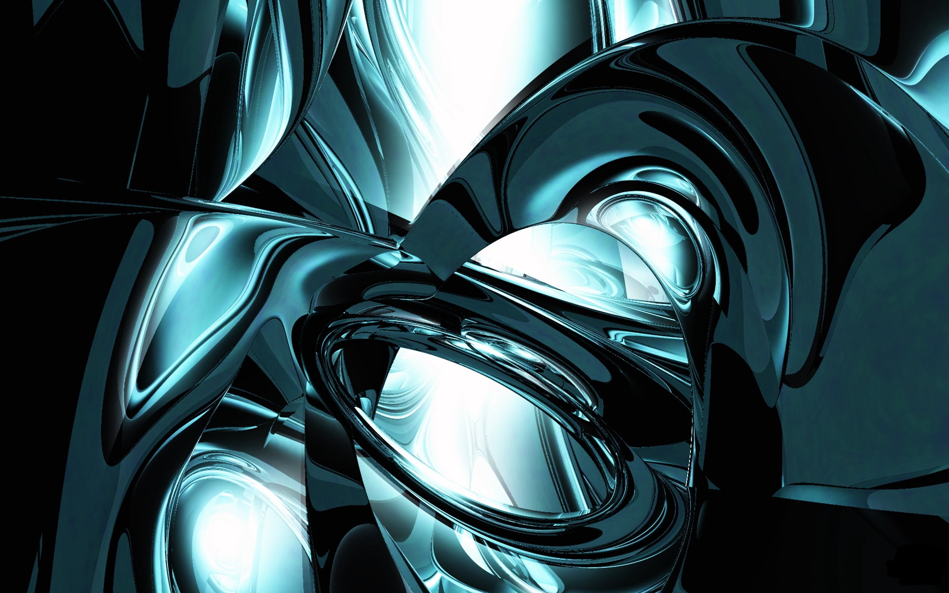 blue wave wallpaper, metal, shards, shiny, abstract, backgrounds