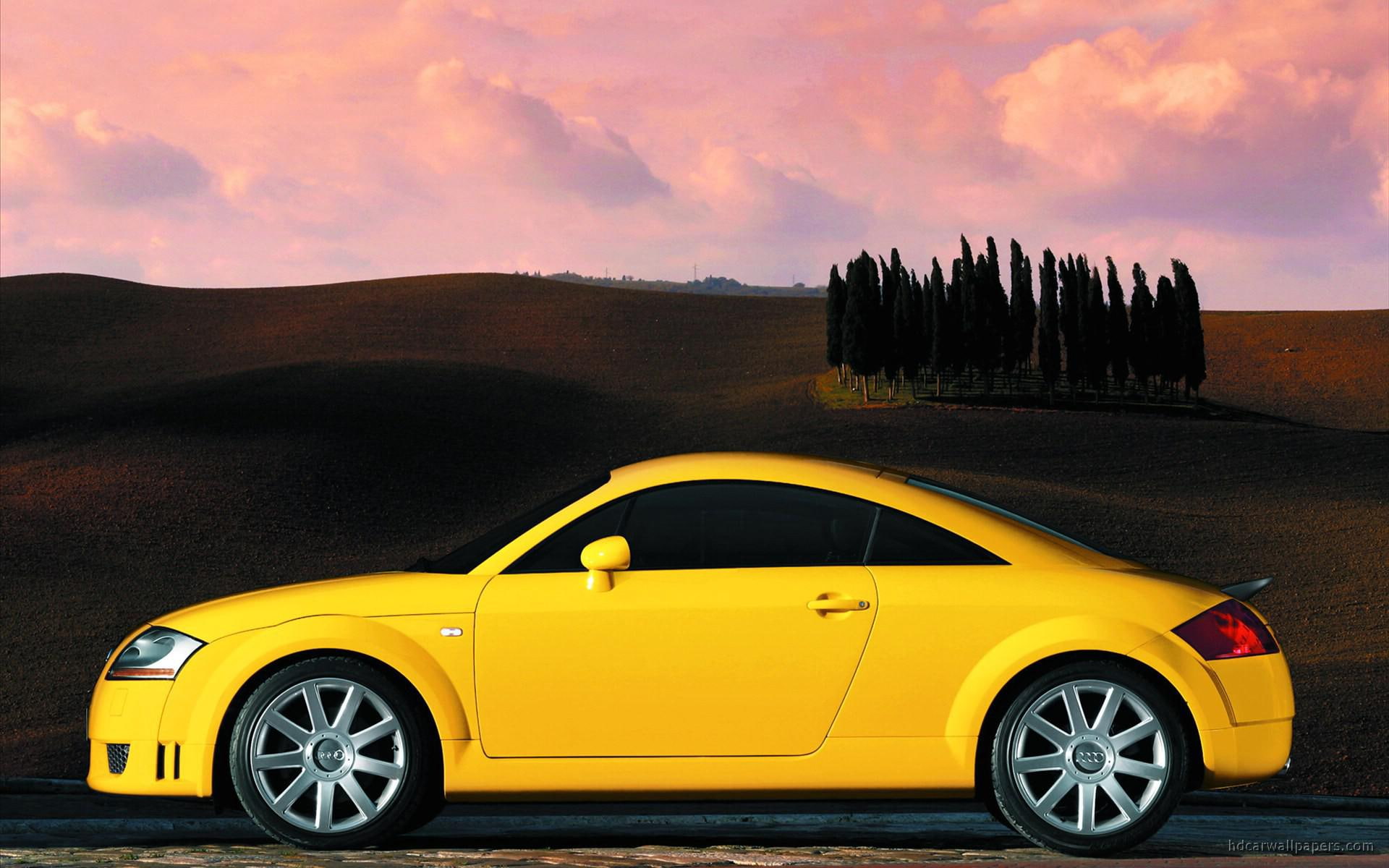 Audi TT 2004, yellow coupe car, cars