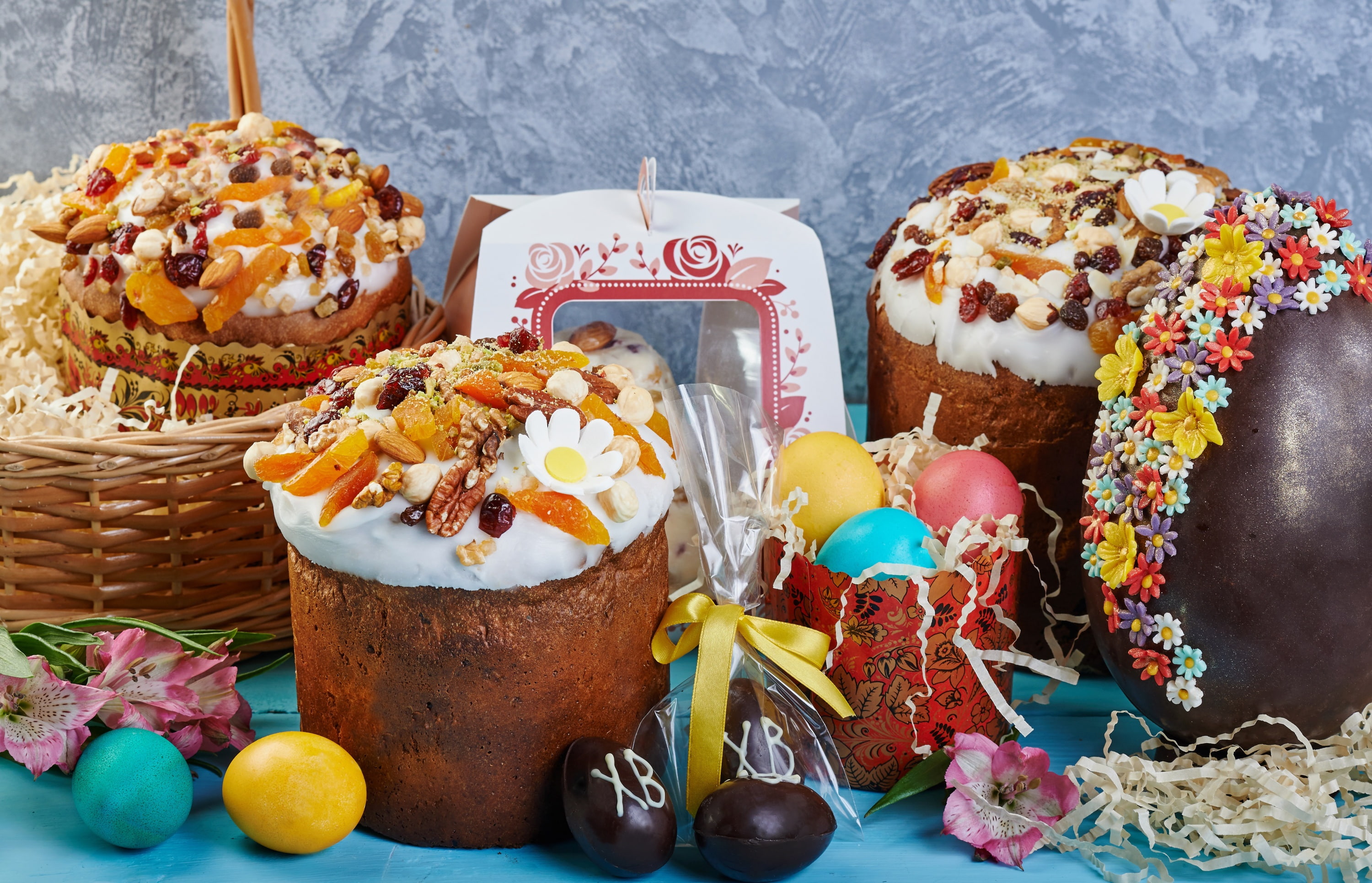 egg, Easter, decor, eggs, cakes