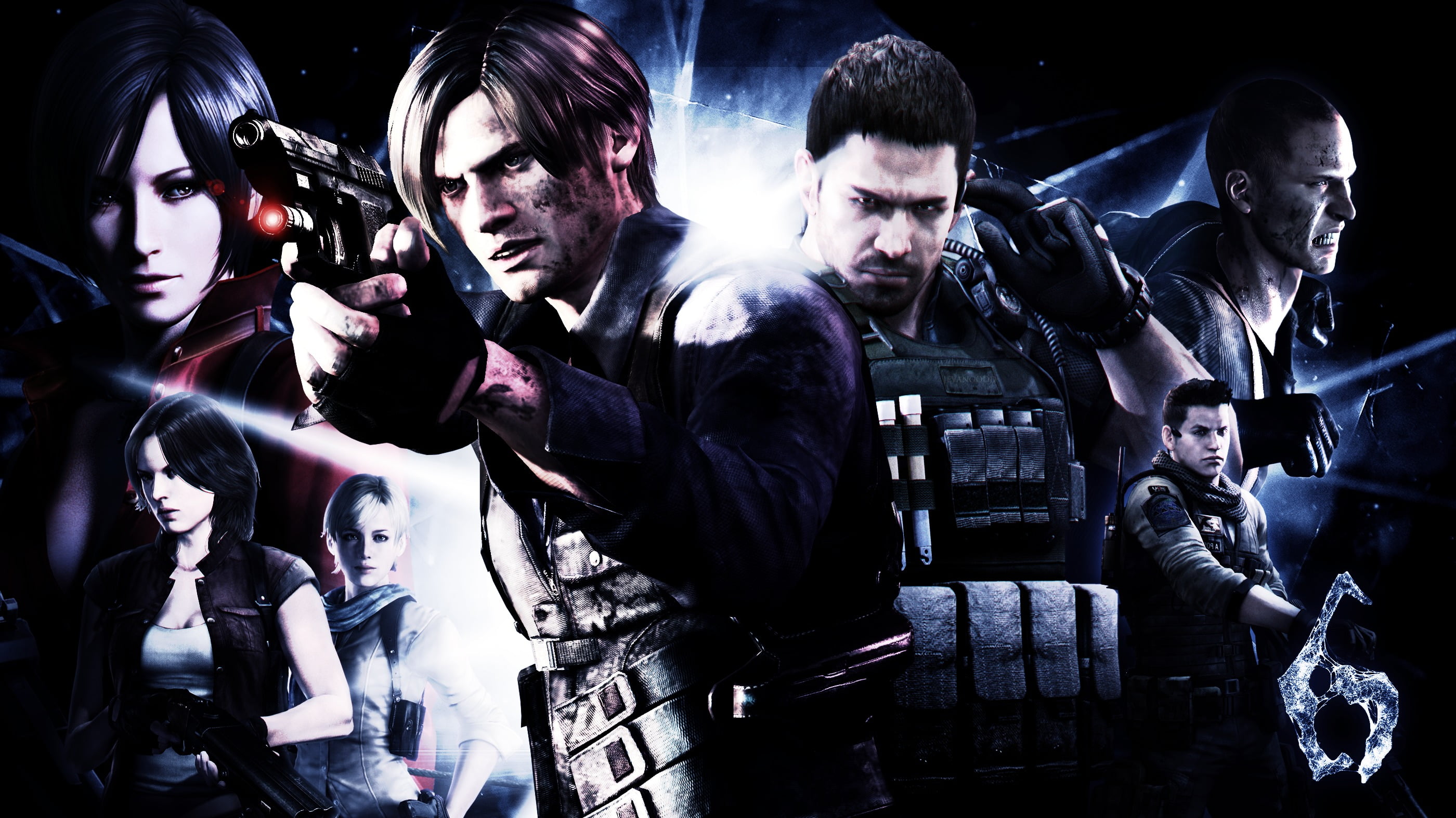 game application poster, gun, Resident evil, Ada Wong, Leon Scott Kennedy