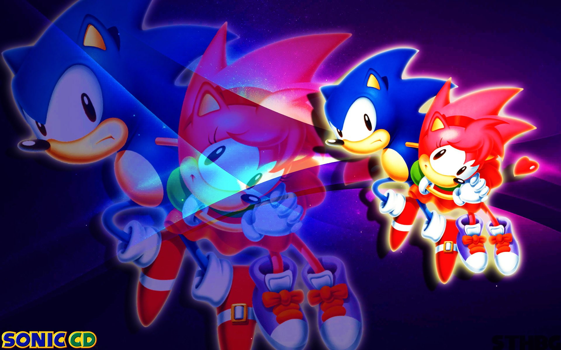 Sonic, Sonic CD, Amy Rose, Sonic the Hedgehog