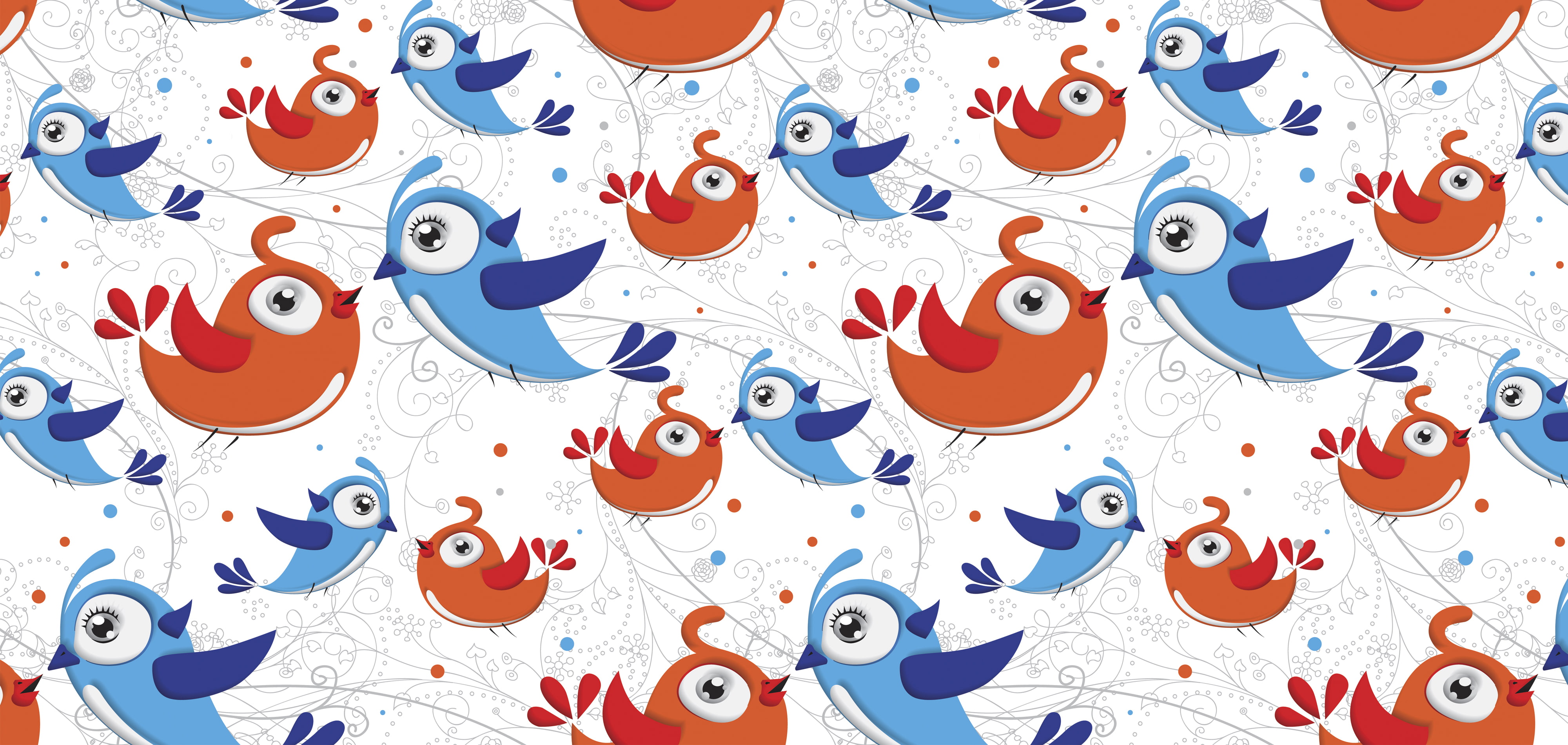 Birds, Vector, Patterns