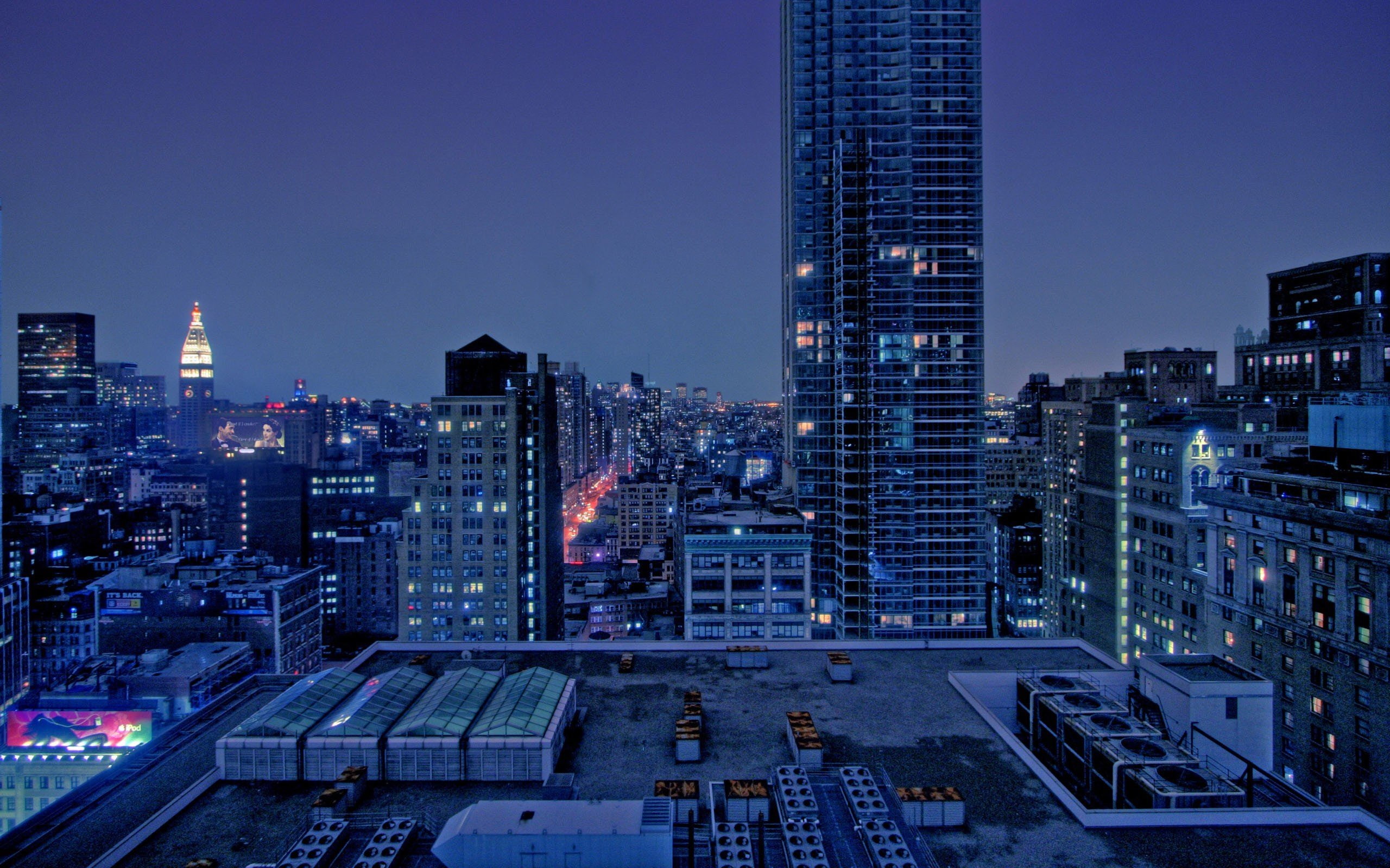 2560x1600 px building city Cityscape Lights New York City night photography Urban Video Games Tekken HD Art