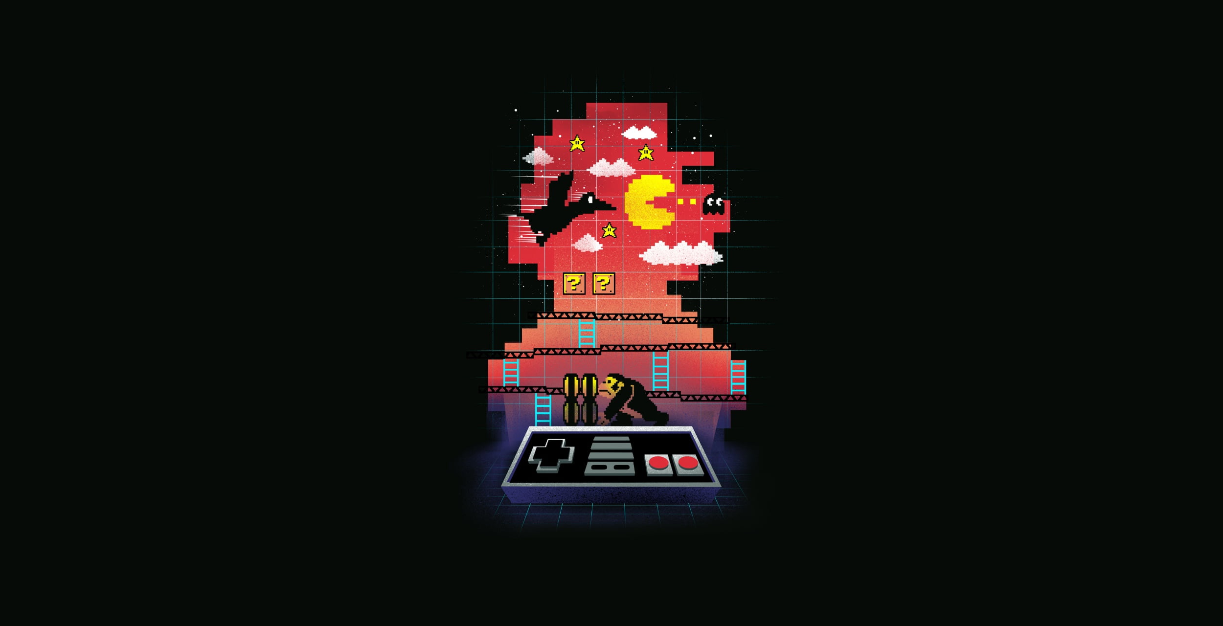 simple background, video games, retro games, Video Game Art