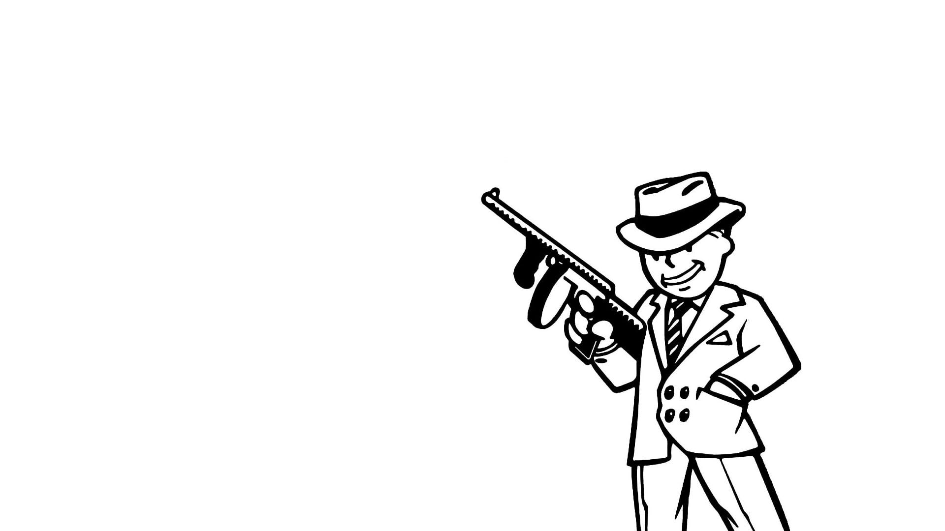 Fallout, Simple Background, Vault Boy