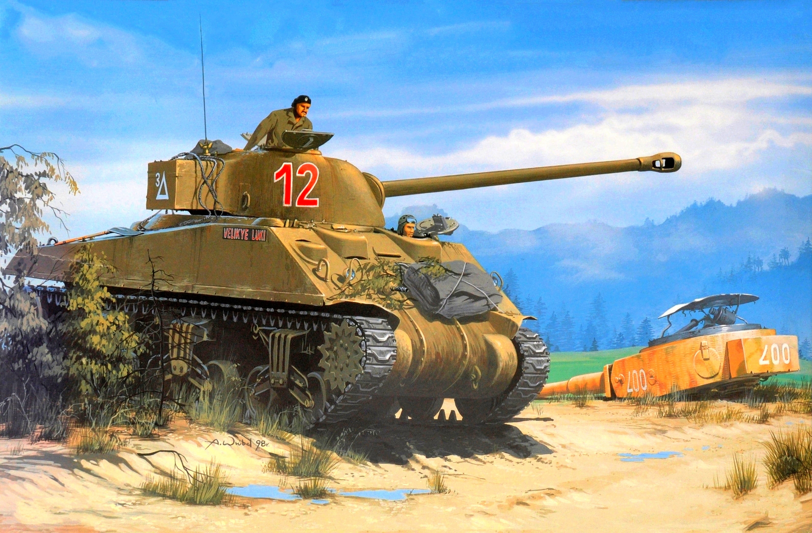 Sherman, British Army, WWII, Tankers, Sherman Firefly Vc