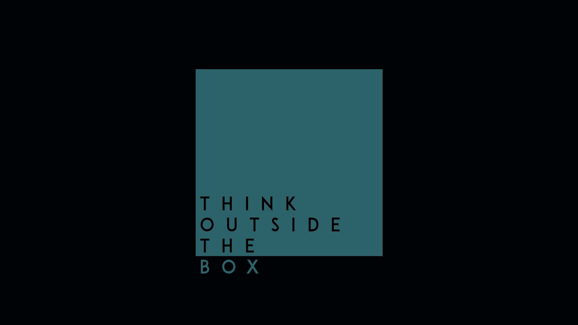 Think Outside The Box, simple background, motivational, quote