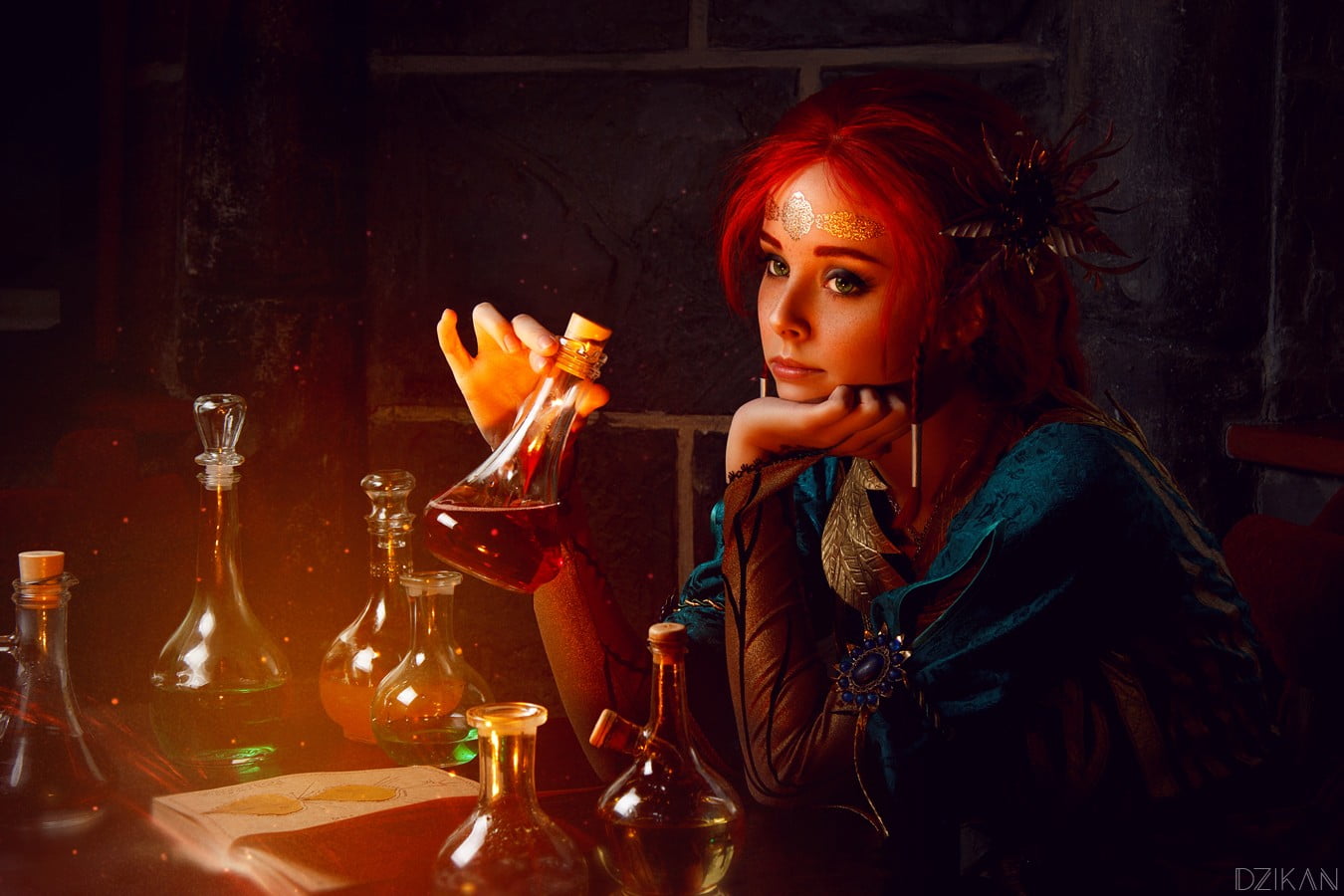 red haired woman wallpaper, The Witcher, Triss Merigold, cosplay