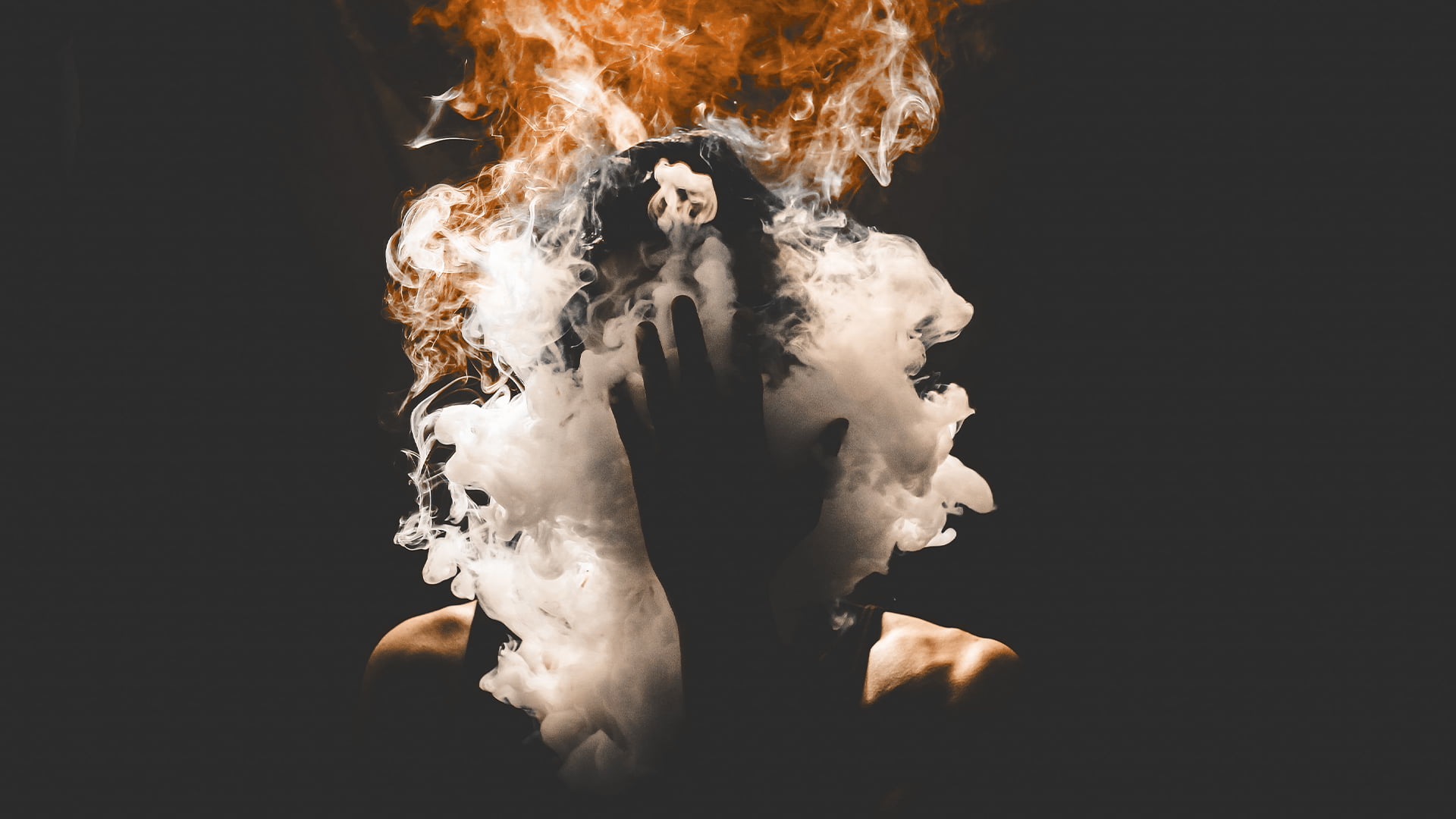 smoke, dark, fire, vape, art installation, digital, illusion