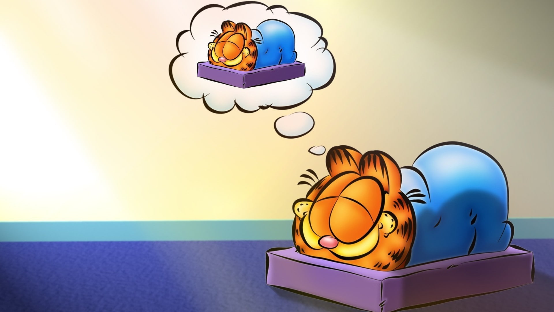 Garfield Cat Sleep HD, cartoon/comic