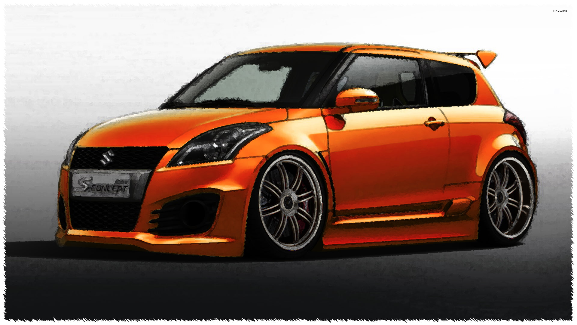 Free download | HD wallpaper: drawing, suzuki Swift | Wallpaper Flare