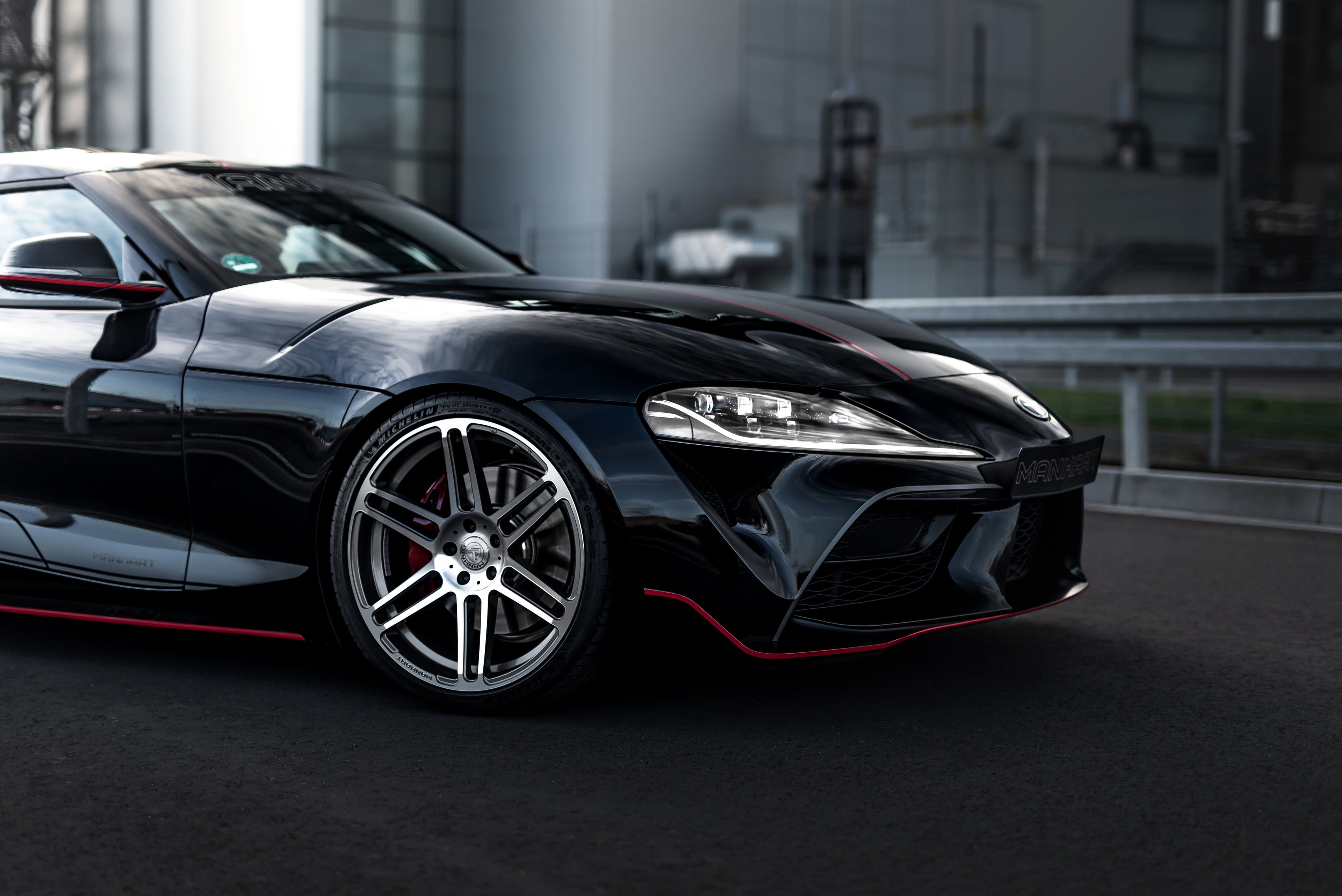 black, coupe, Toyota, Supra, the front part, the fifth generation