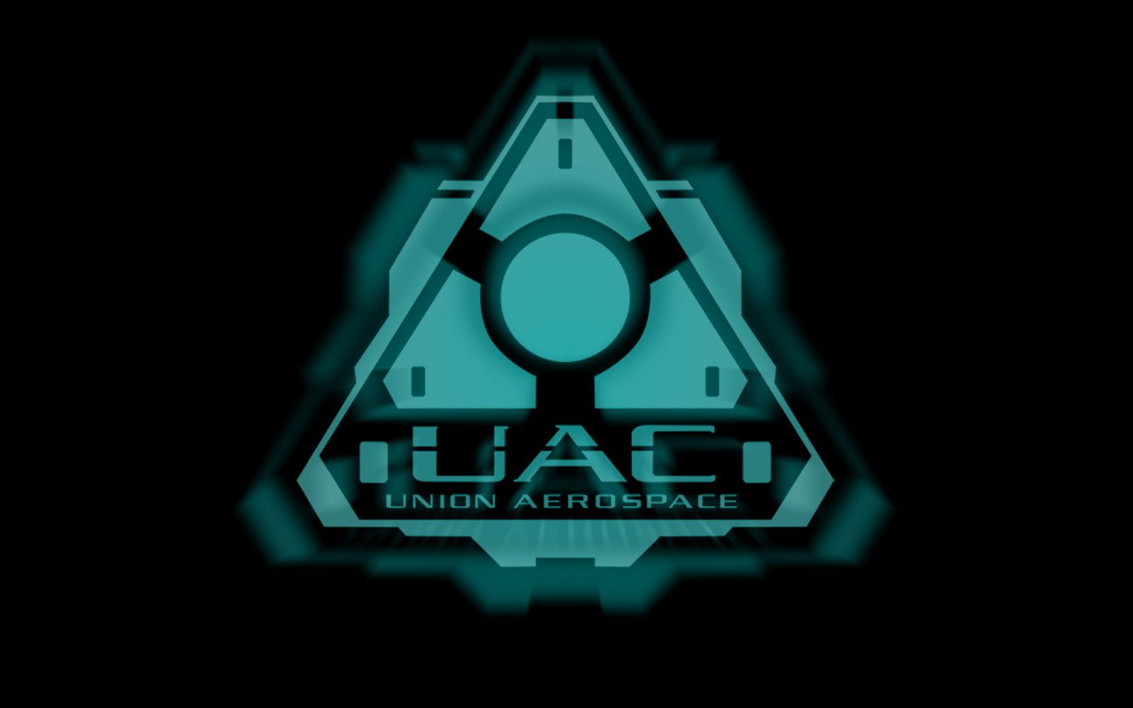 triangle blue logo, Doom, Demon, Doom 3, communication, illuminated