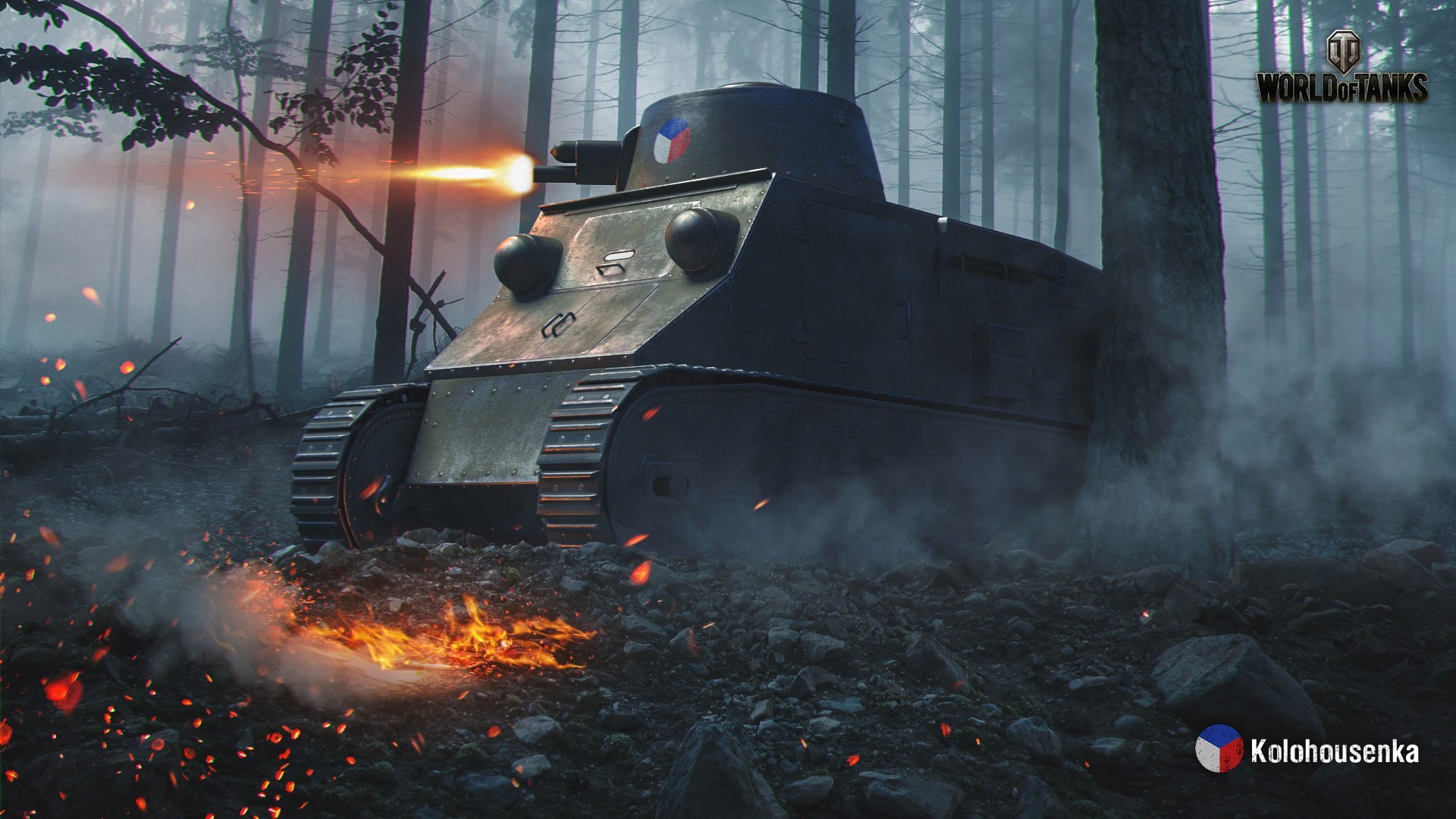 World of Tanks wallpaper, WoT, Wargaming, Czech tank, Kolohousenka