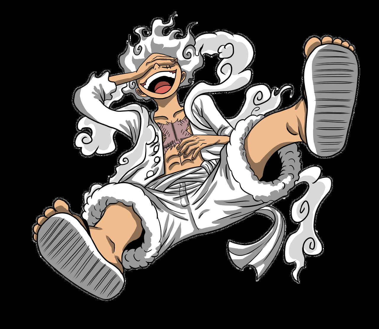 Monkey D. Luffy, anime, white hair
