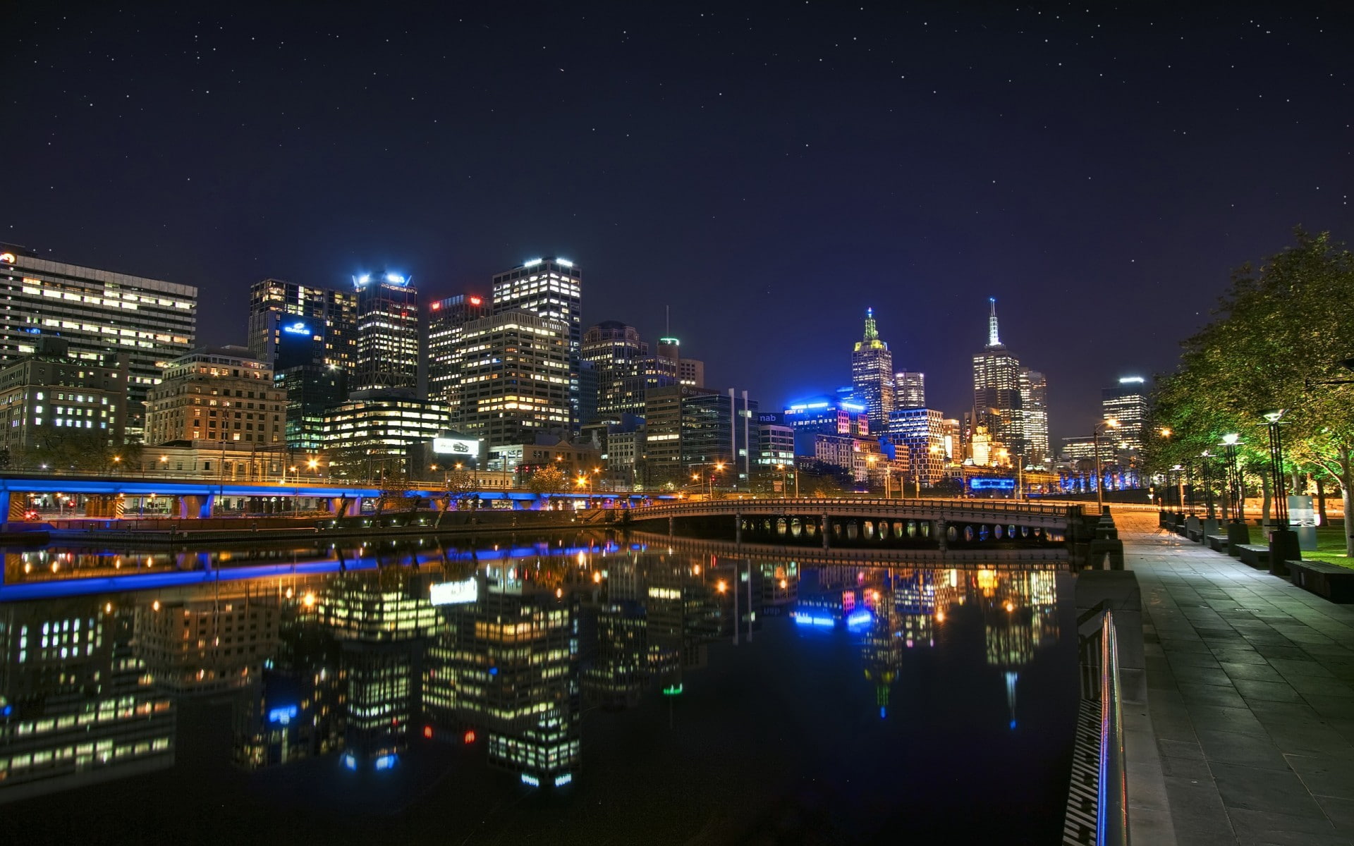 city, cityscape, bridge, Australia, Melbourne