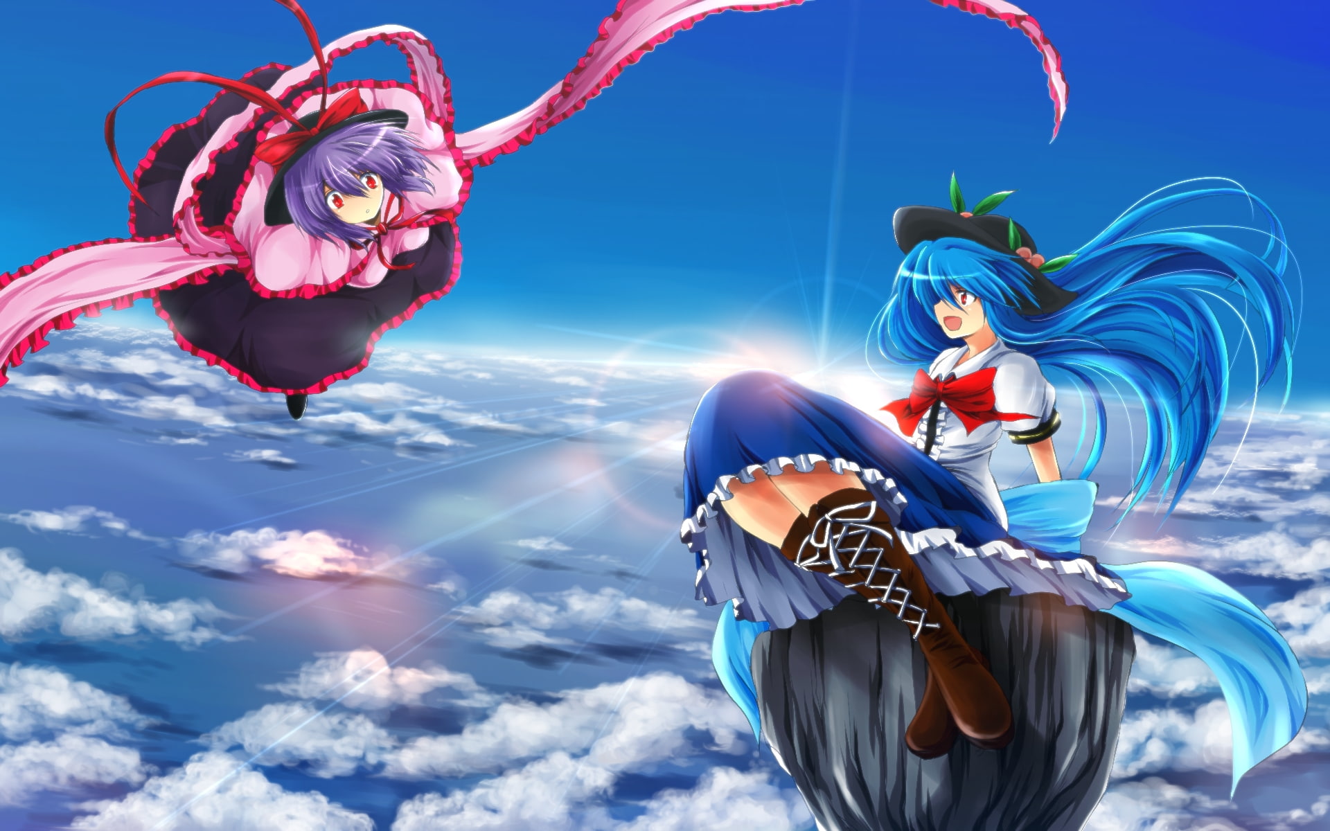 Anime, Touhou, Iku Nagae, Tenshi Hinanawi