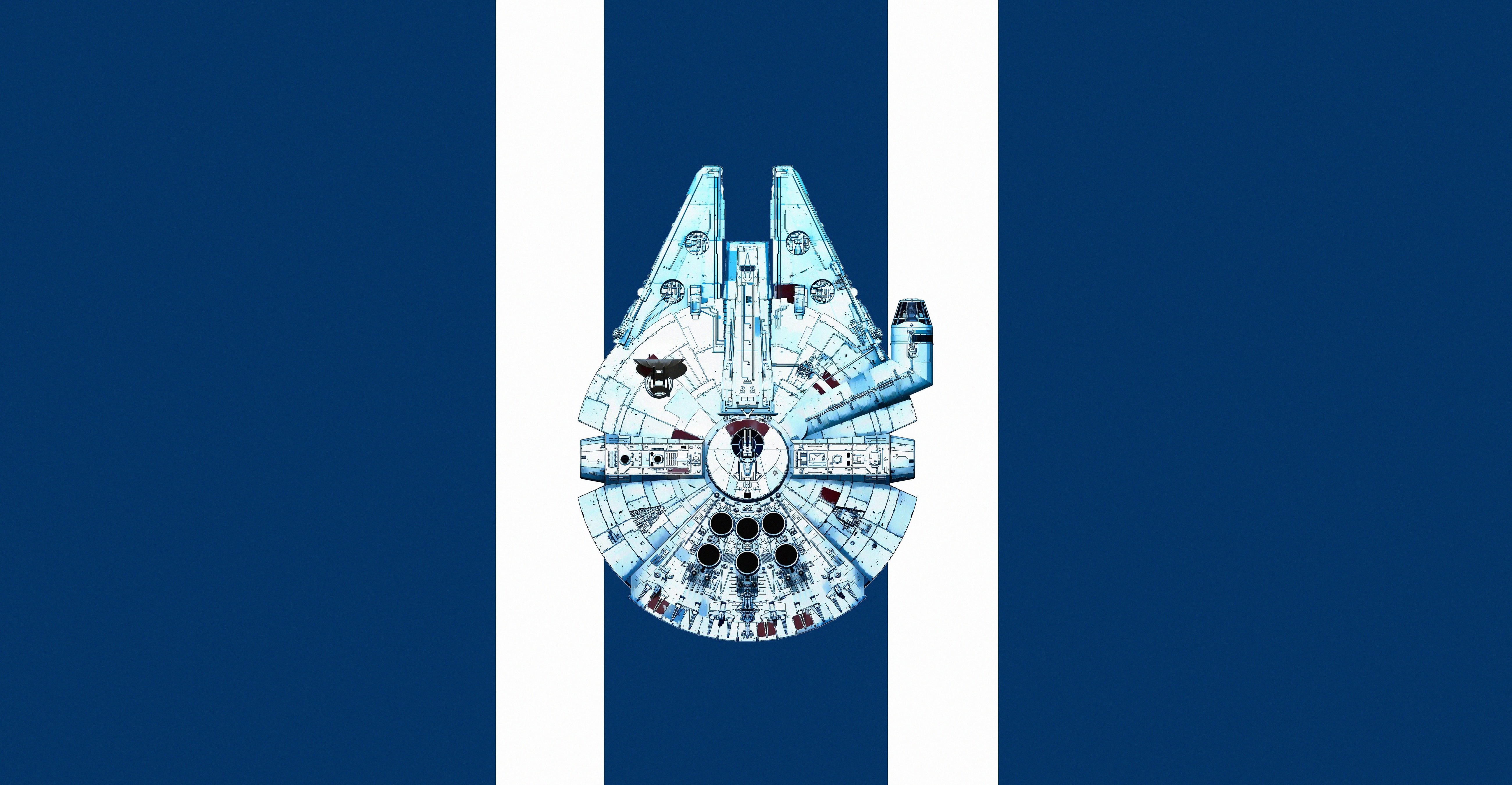 Star Wars, Millennium Falcon, Minimalist, Spaceship