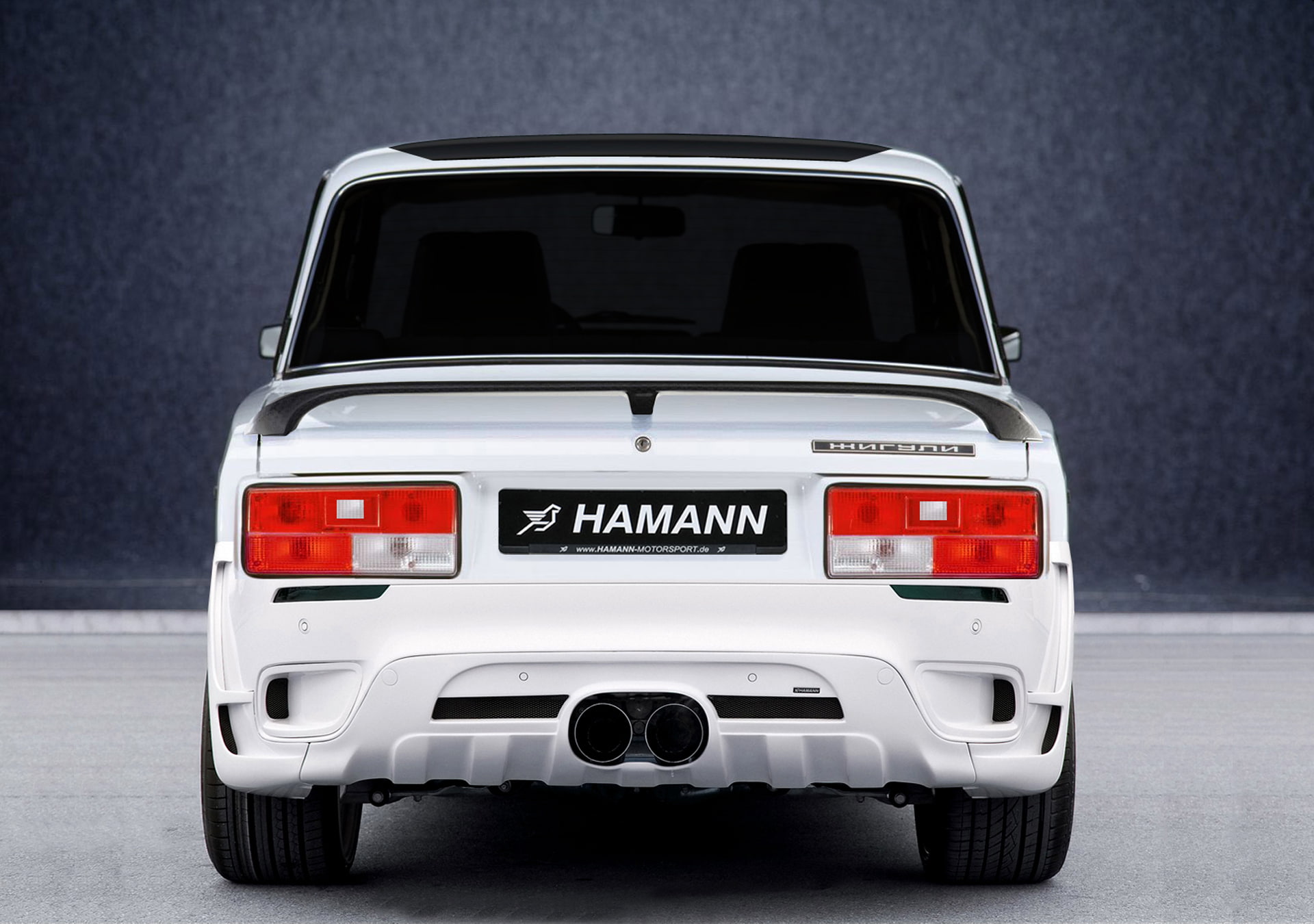white Hamann vehicle, Lada, back, 2107, car, land Vehicle, transportation