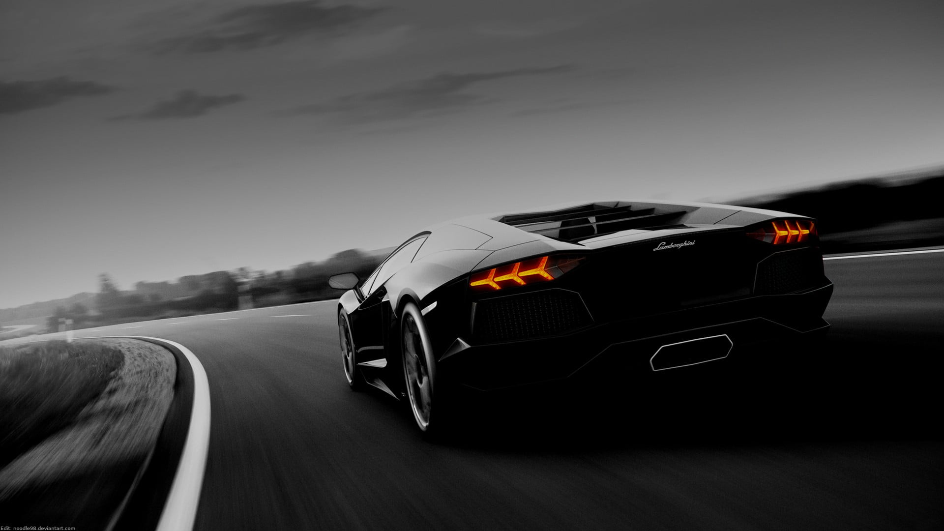 black Lamborghini Huracan coupe, Lamborghini Aventador, car, sports car