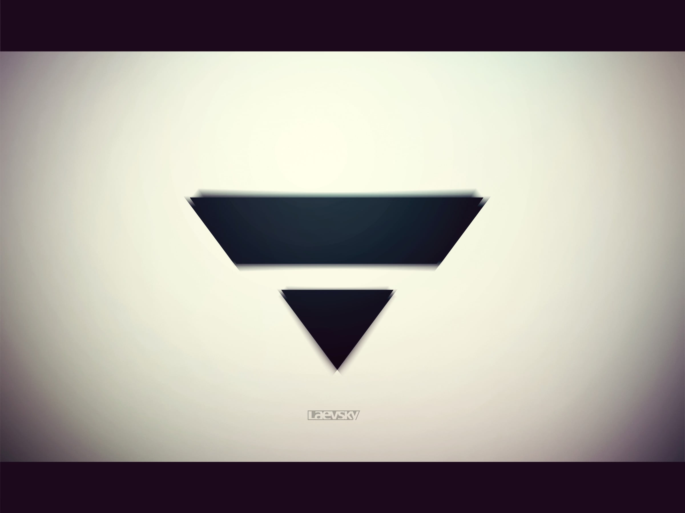 black triangle logo, color, design, abstraction, style, bird