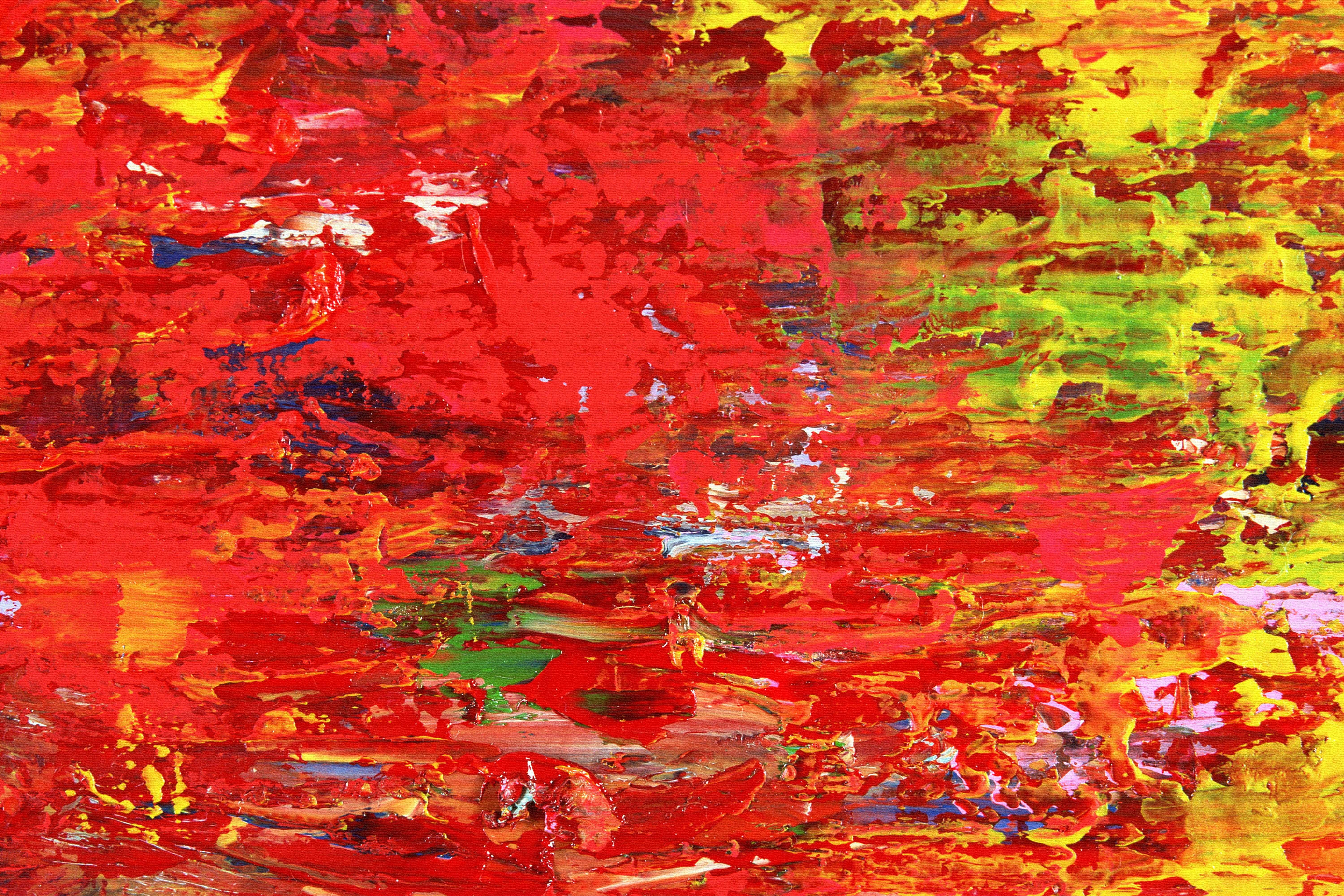 abstract painting, canvas, weakling, backgrounds, red, multi Colored