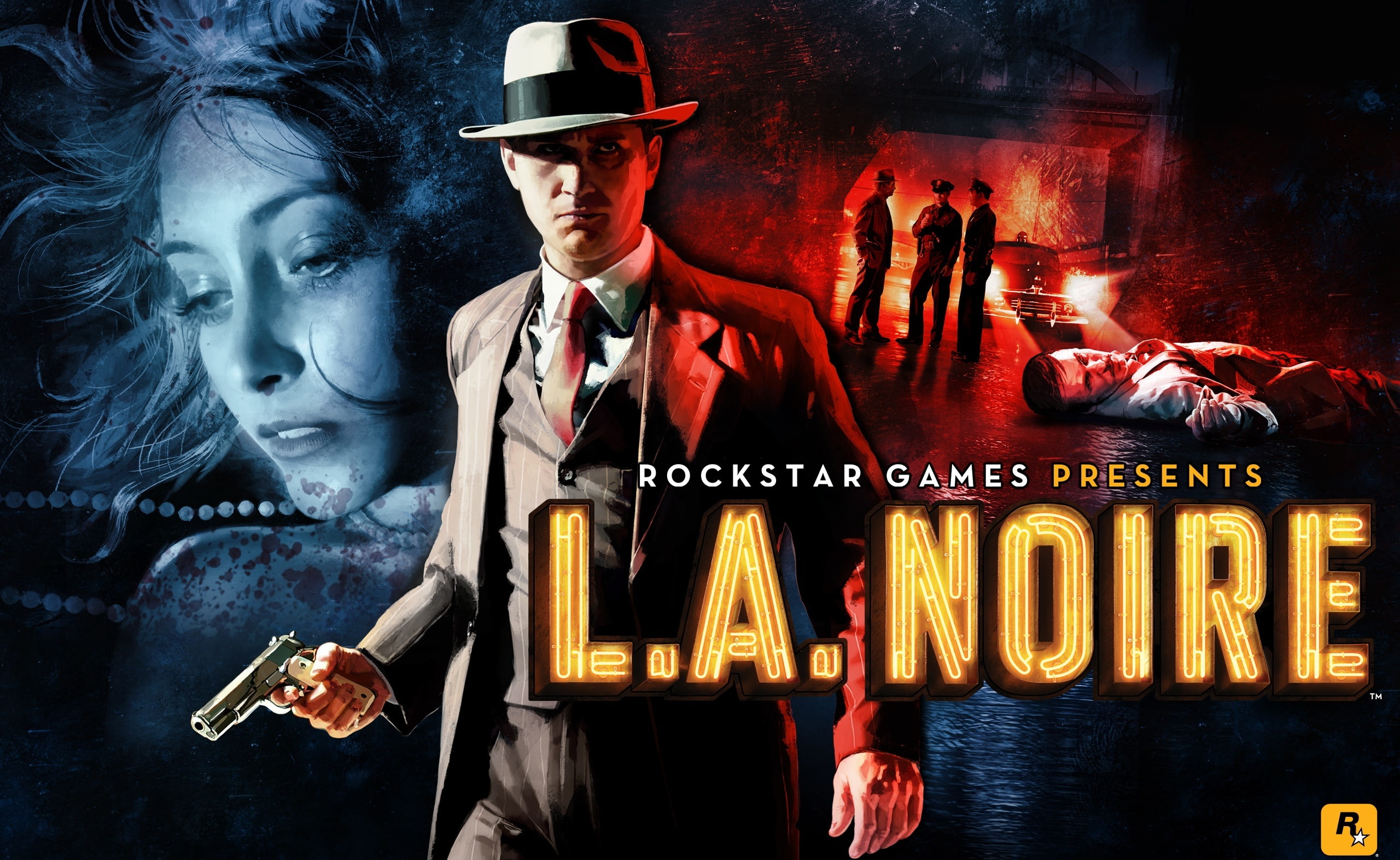 L.A. Noire, L.A. Noire text overlay, Games, video game, rockstar games