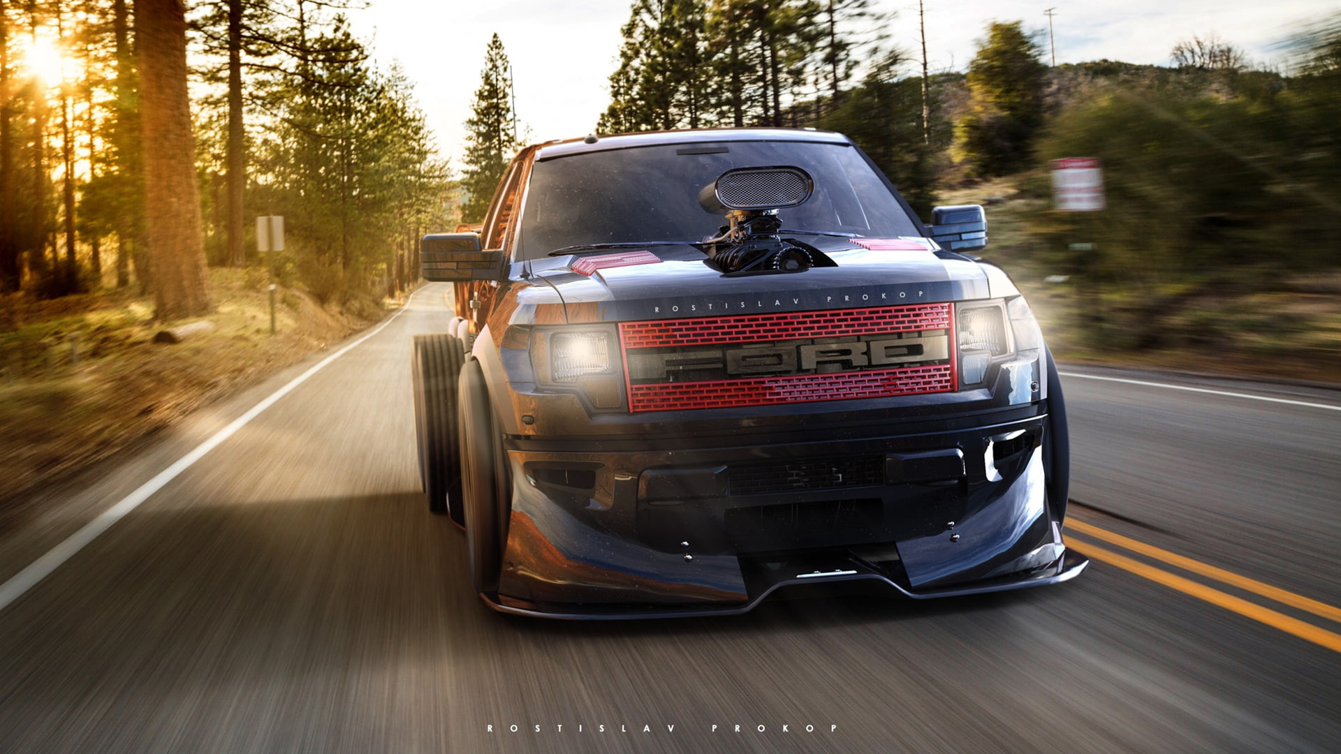 Auto, Machine, SUV, Rendering, F-150, The front, FORD, Rostislav Prokop