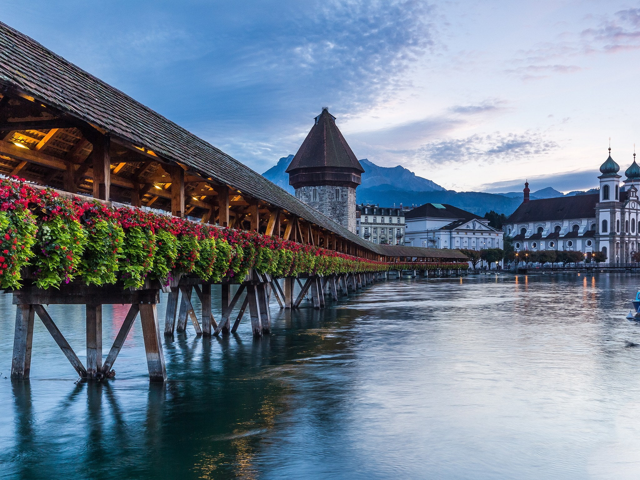 lucerne, water, architecture, sky, built structure, reflection