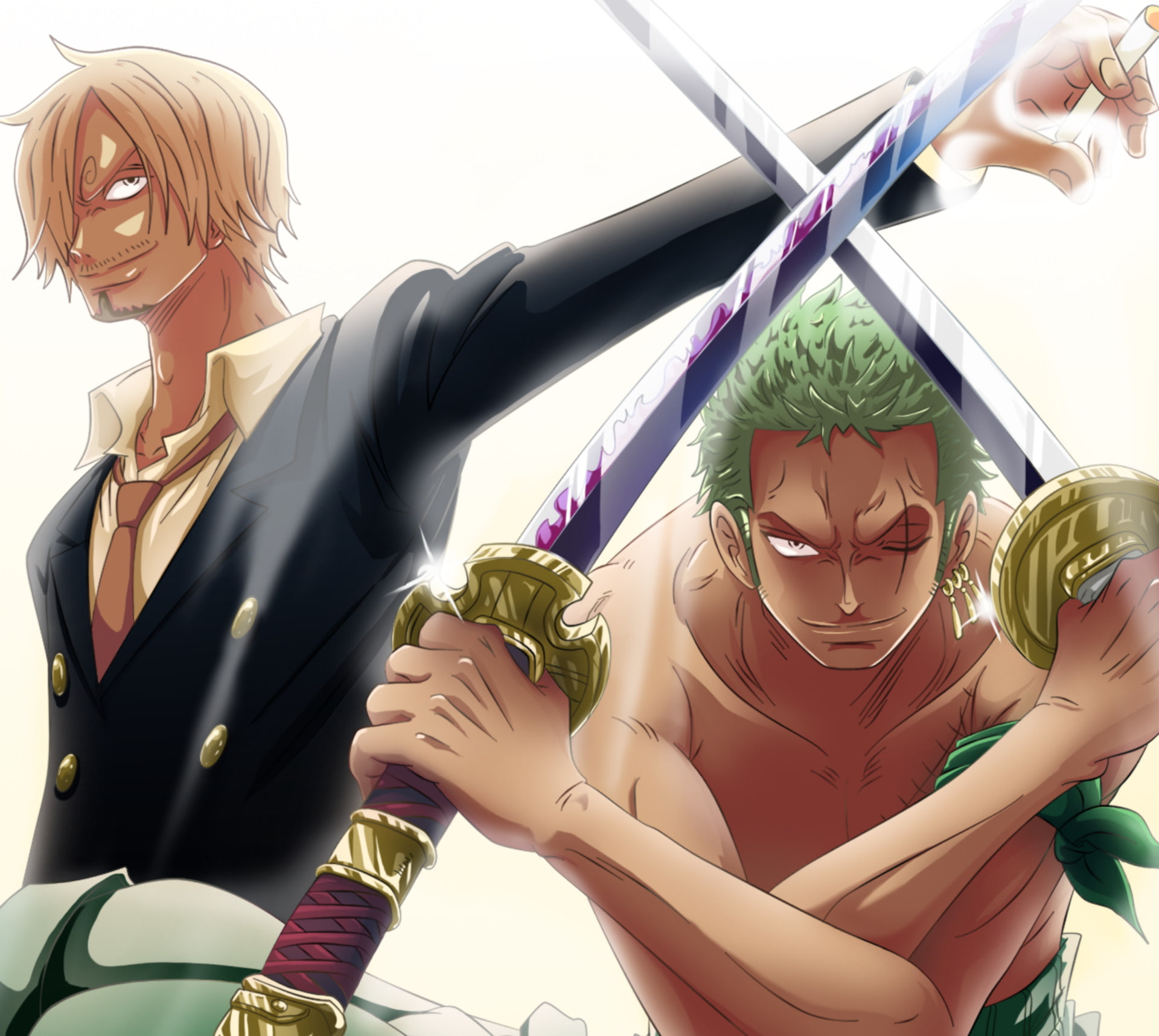 Anime, One Piece, Sanji (One Piece), Zoro Roronoa