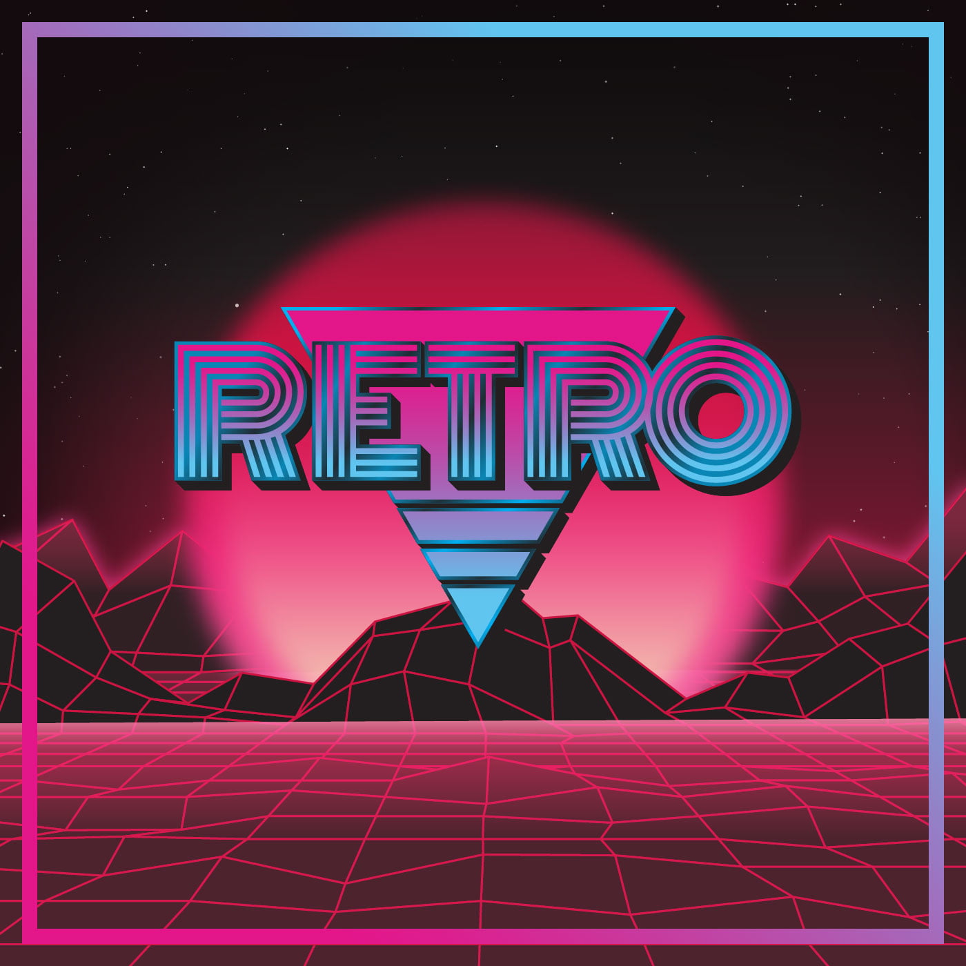 Free download | HD wallpaper: vaporwave, Retrowave, mountains, 1980 ...