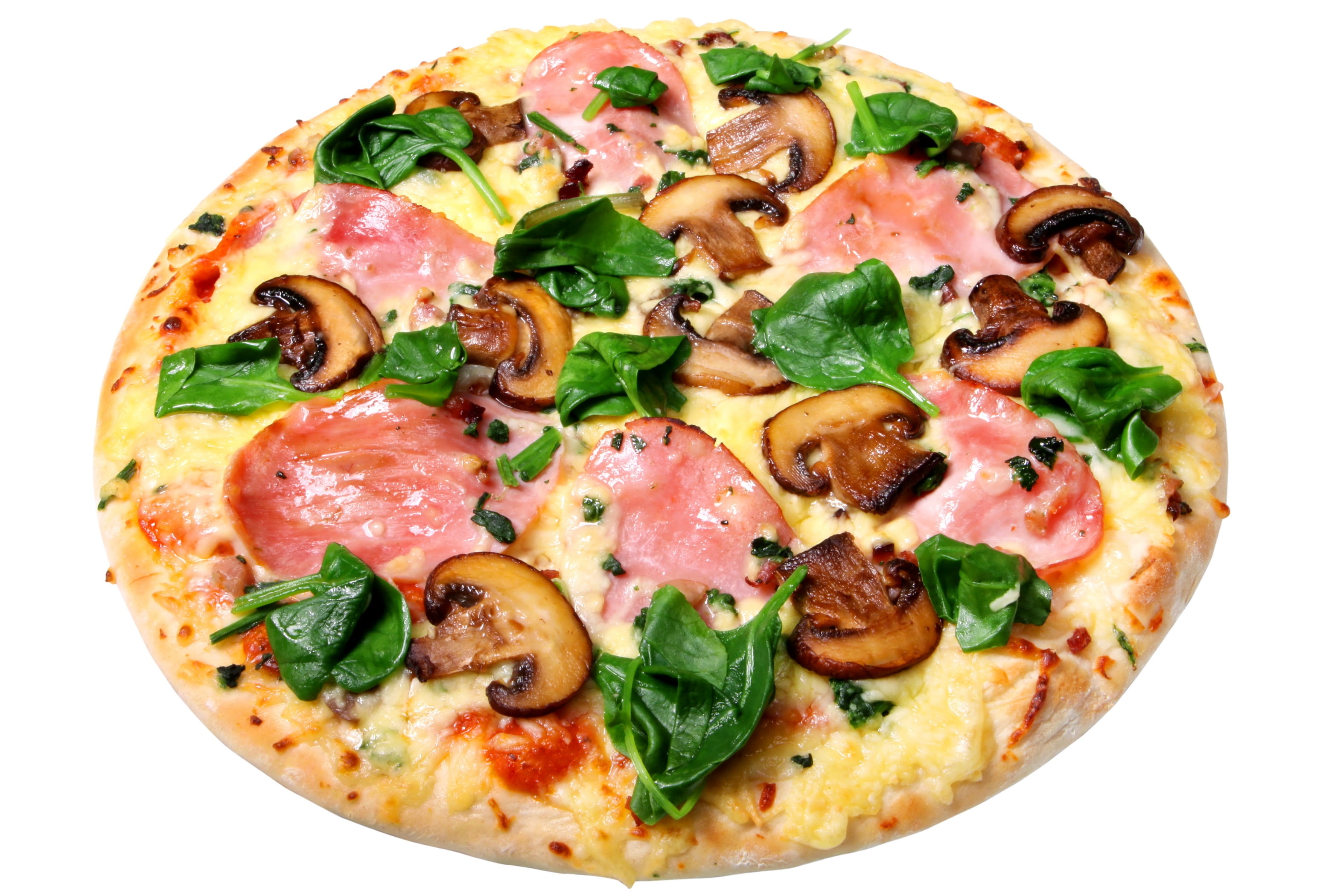 pizza with mushrooms and spices, cheese, pastries, sausage, food