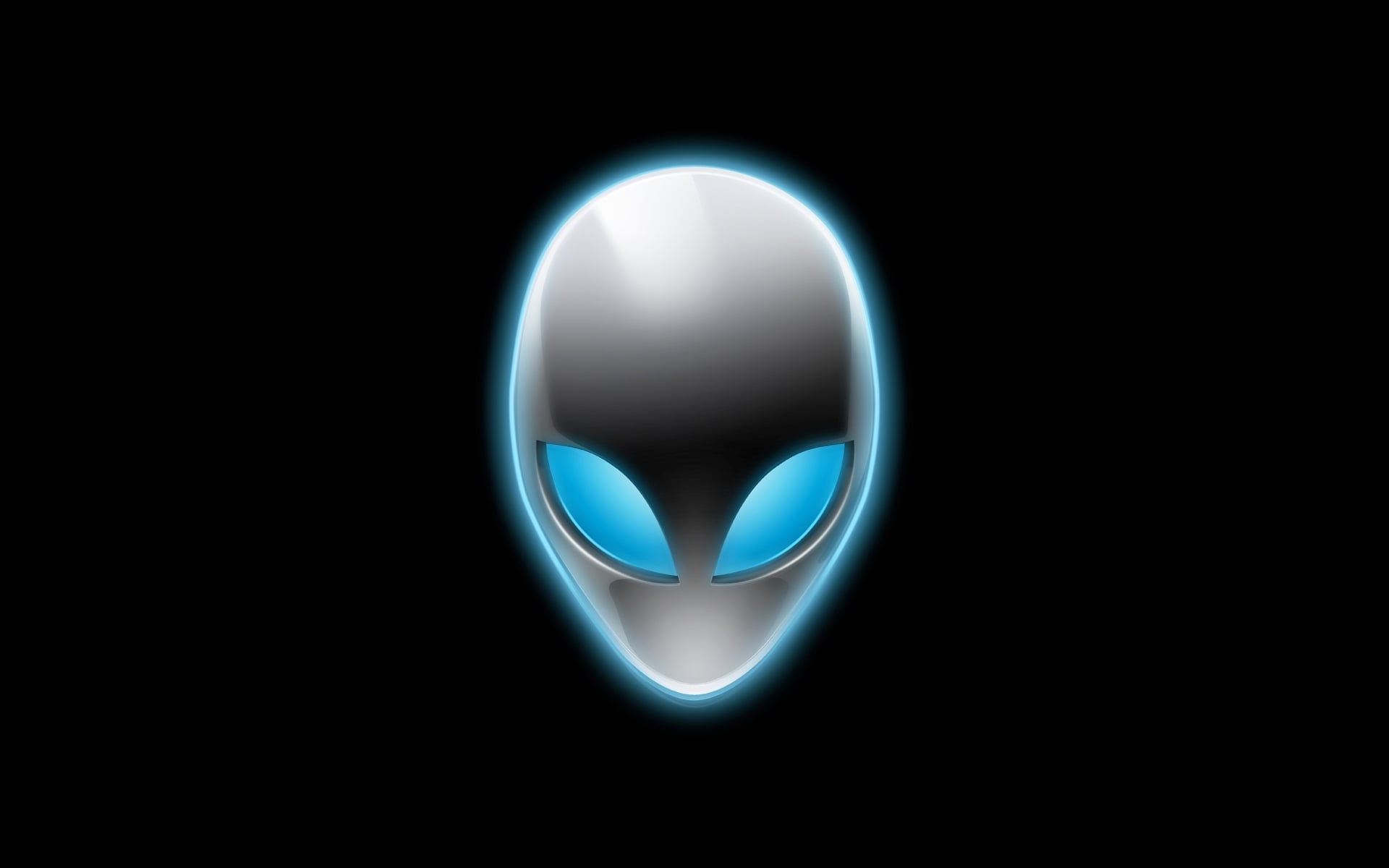 Free download HD wallpaper Alienware logo, black background, the