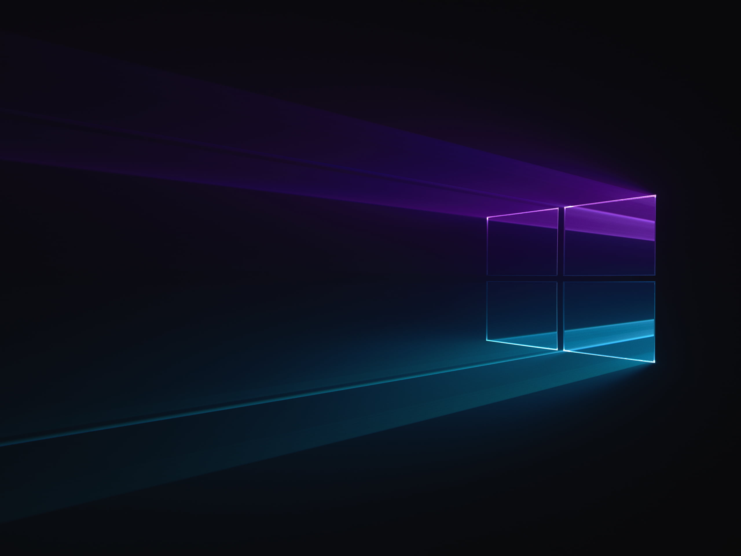 Windows 10, purple, blue, black
