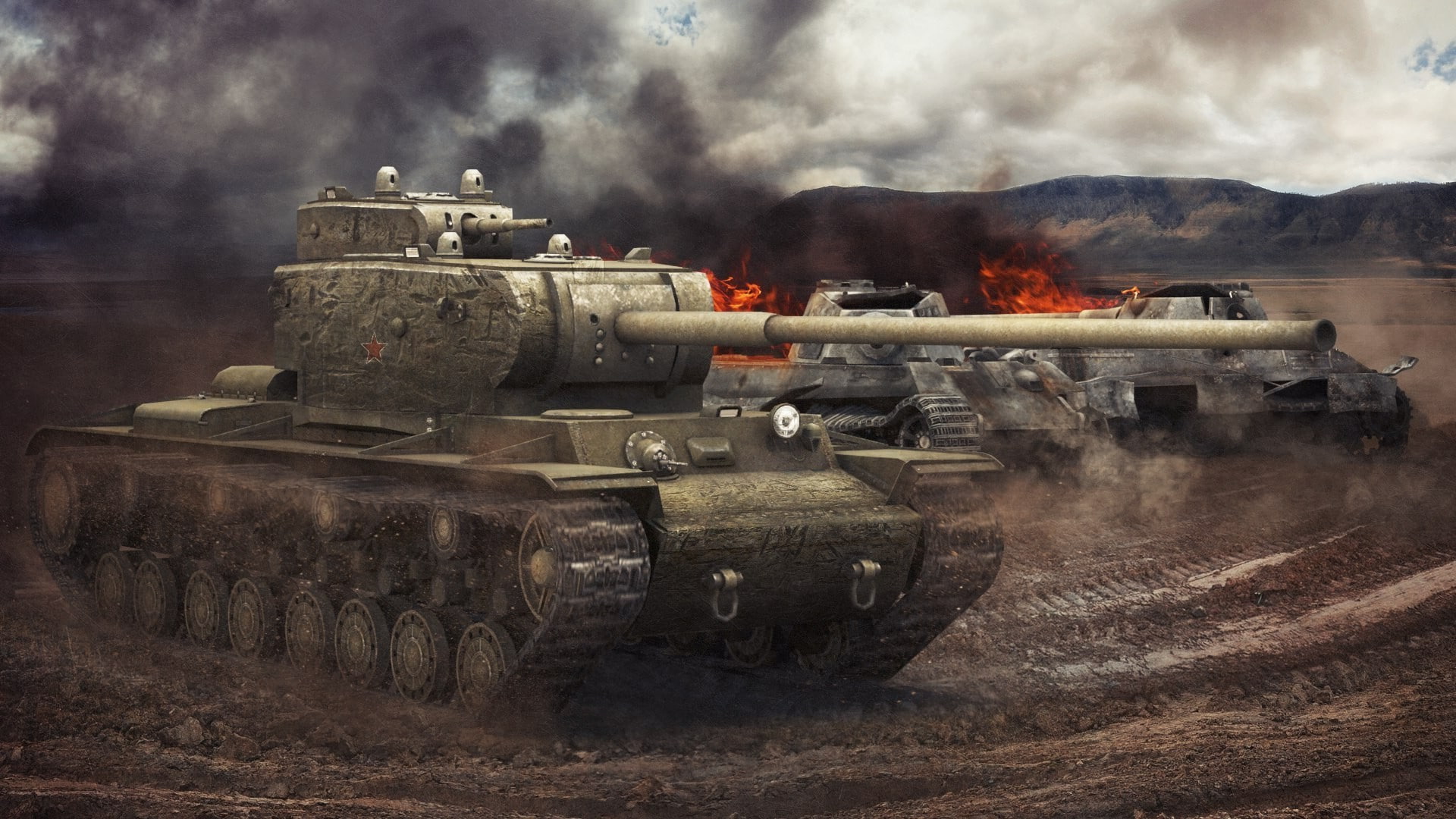 world of tanks wargaming video games kv 4, smoke - physical structure