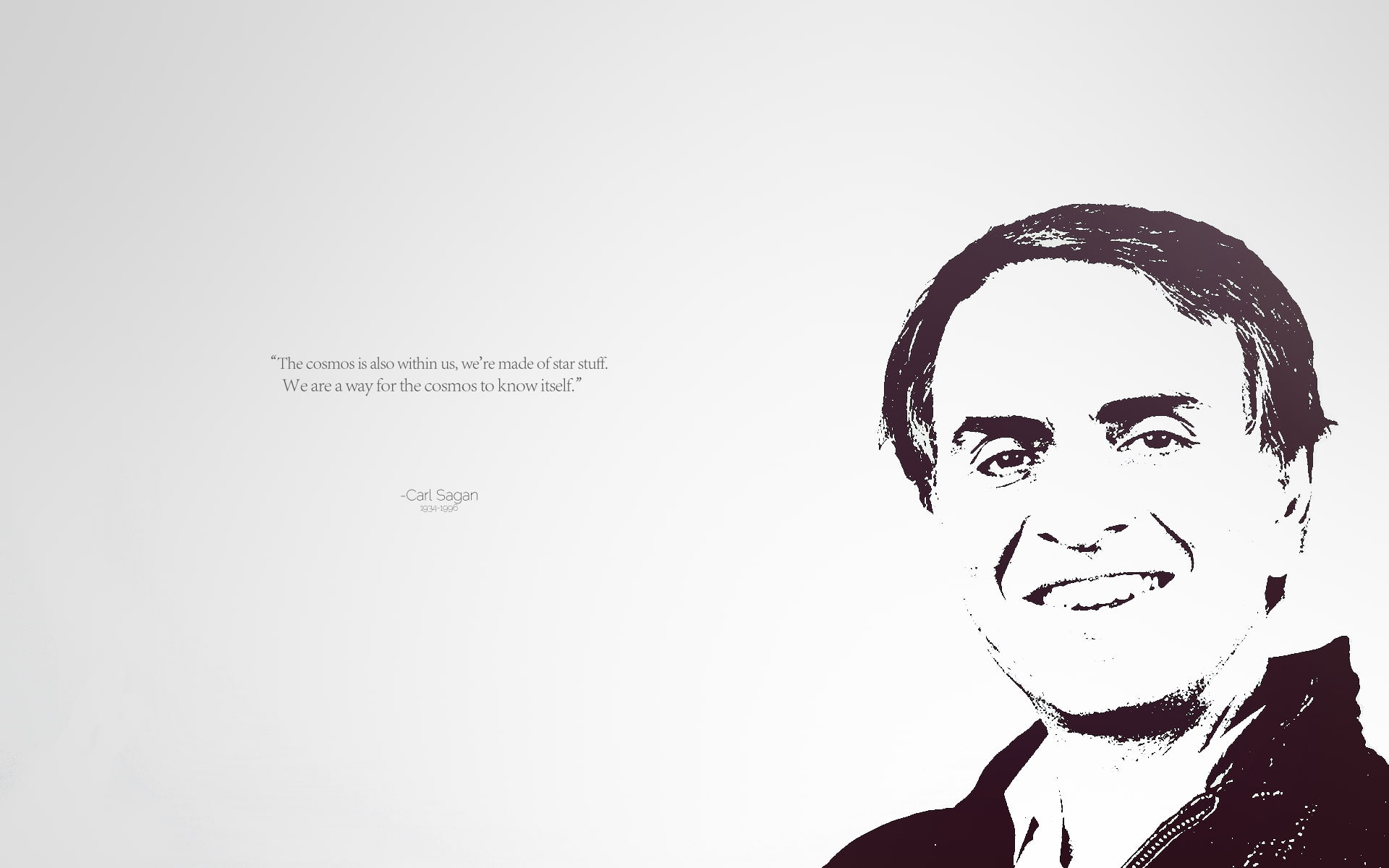 science outer space minimalistic quotes cosmos astronomy human physics atom carl sagan scientists ge Space Outer Space HD Art